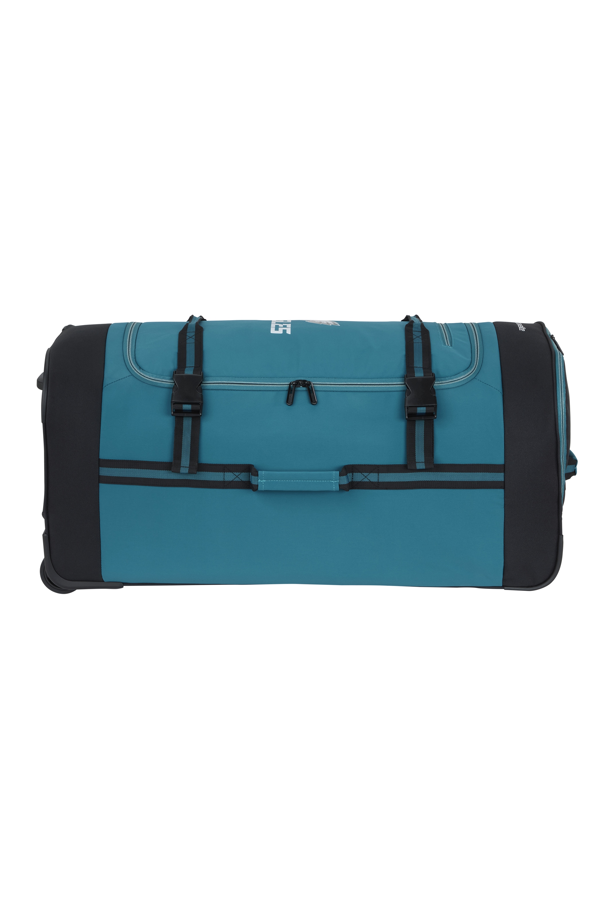 travelite "travelite x NFL Rollenreisetasche" große Öffnung, Schuhfach und Teleskopgestänge – robust und praktisch