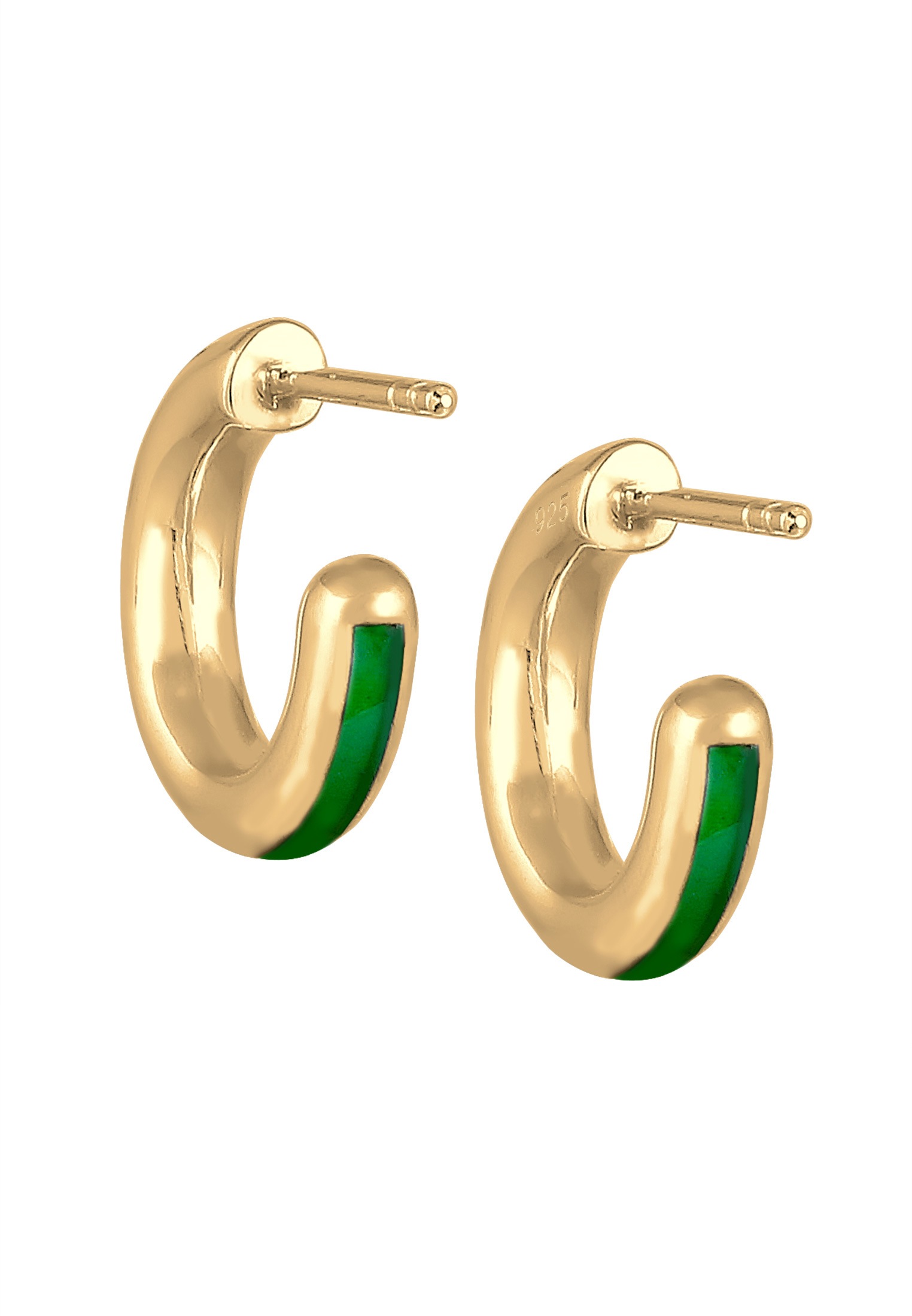 Elli Paar Creolen »Creolen Stecker Emaille Edel 925 Silber«