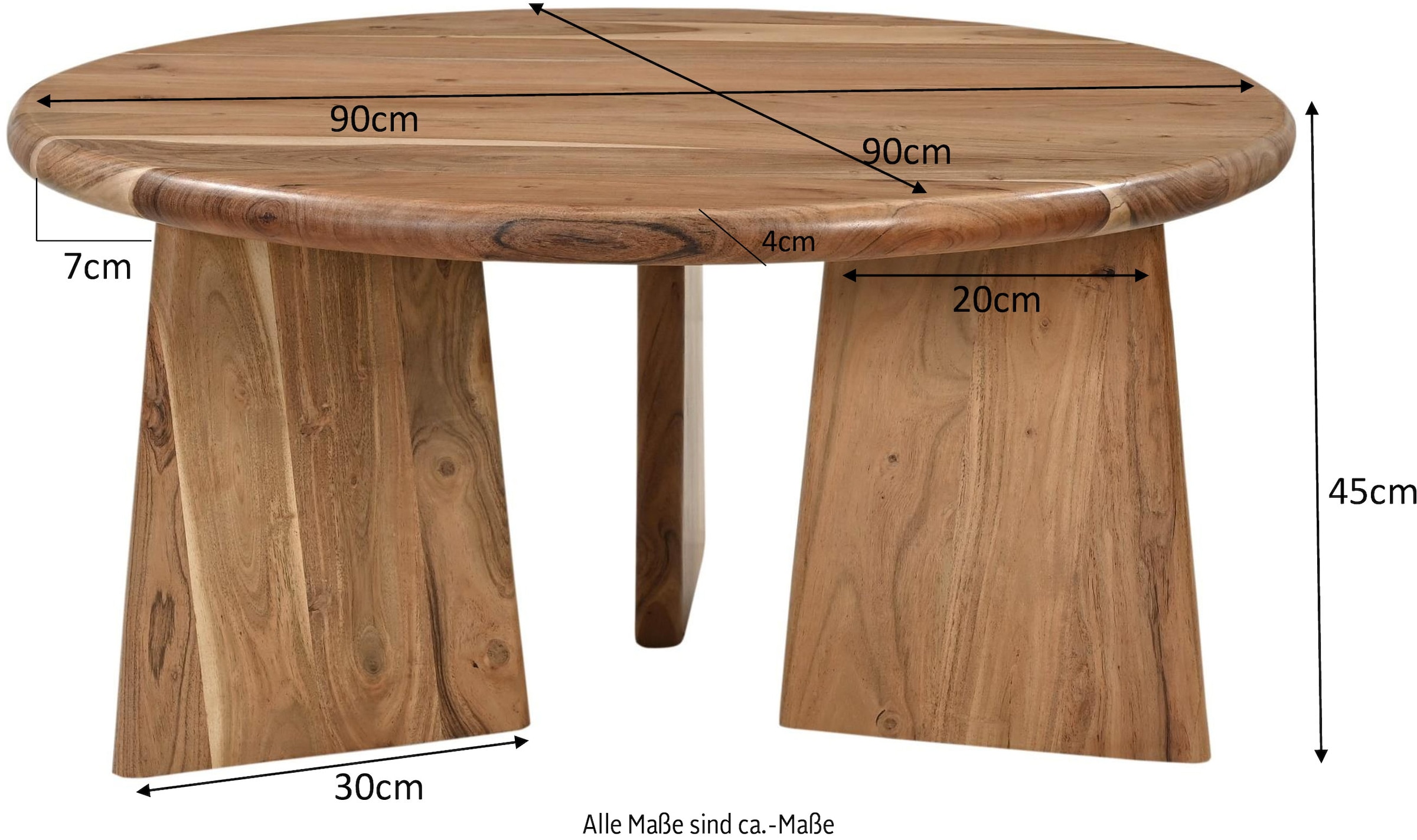 SIT Couchtisch »ACACIA WAVE«, mit ausgeprägter Maserung