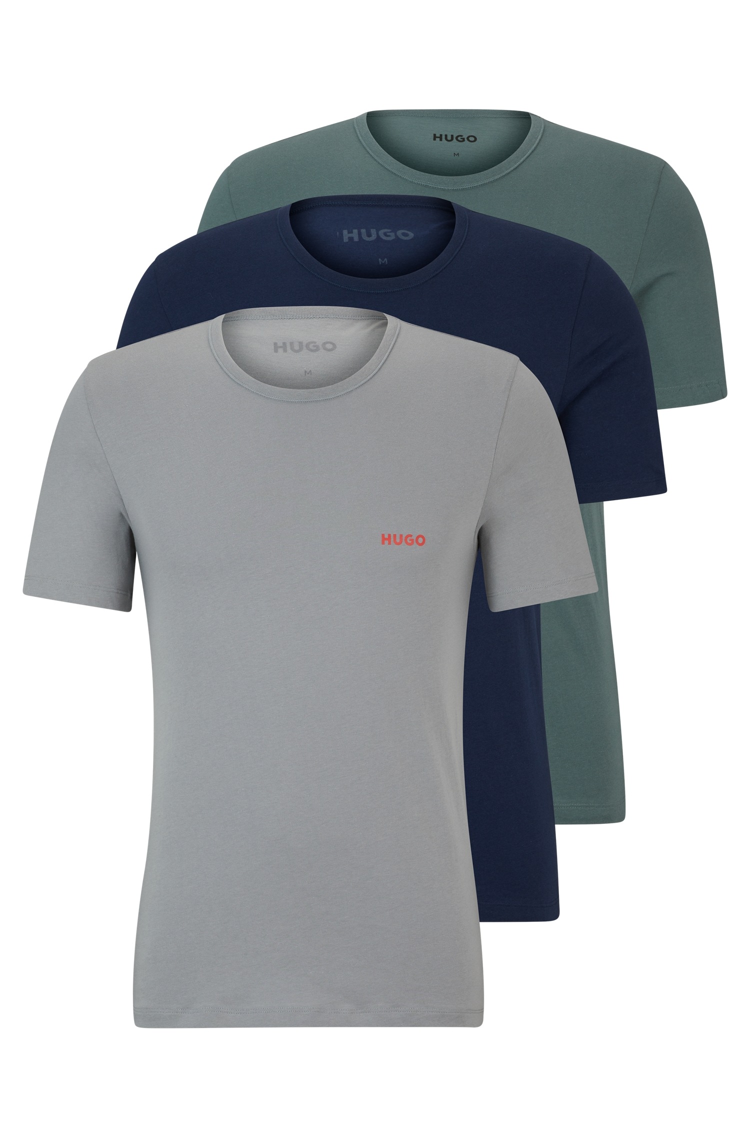 HUGO T-Shirt, (Packung, 3 mit ▷ BAUR tlg.), | Rundhalsausschnitt für