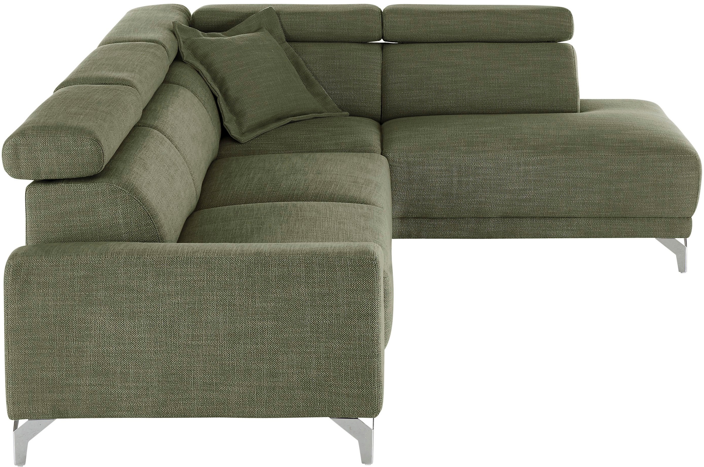3C Candy Ecksofa »Greve Sofa immer mit manuelle Kopfteilverstellungen, modern, elegant«, wahlweise motorischer Sitzvorzug, bequem und zeitlos, L-Form