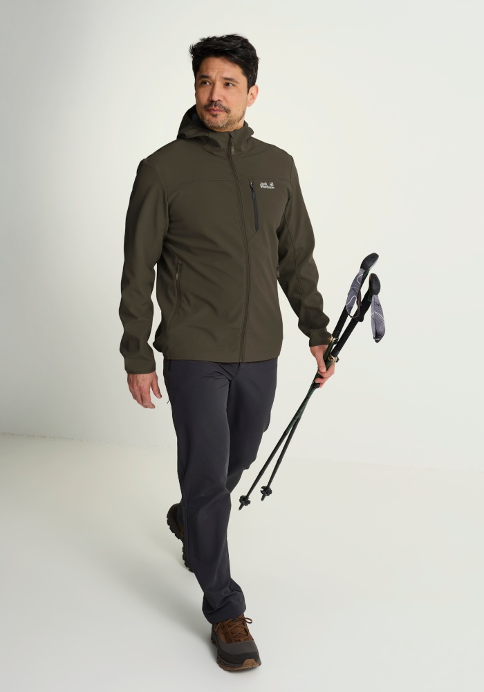 Jack Wolfskin Outdoorjacke »WILD WINDS HOODED JKT M« für Wandern und andere Aktivitäten im Freien