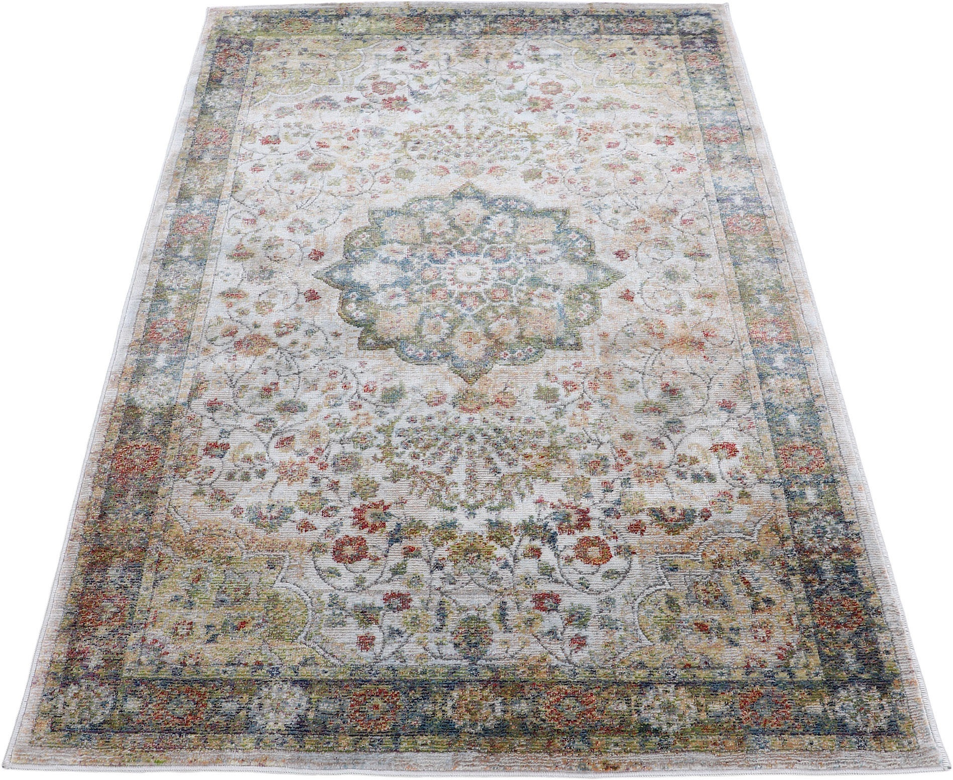 carpetfine Teppich "Vintage Lindo" rechteckig 8 mm Höhe Orient Vintage Look günstig online kaufen