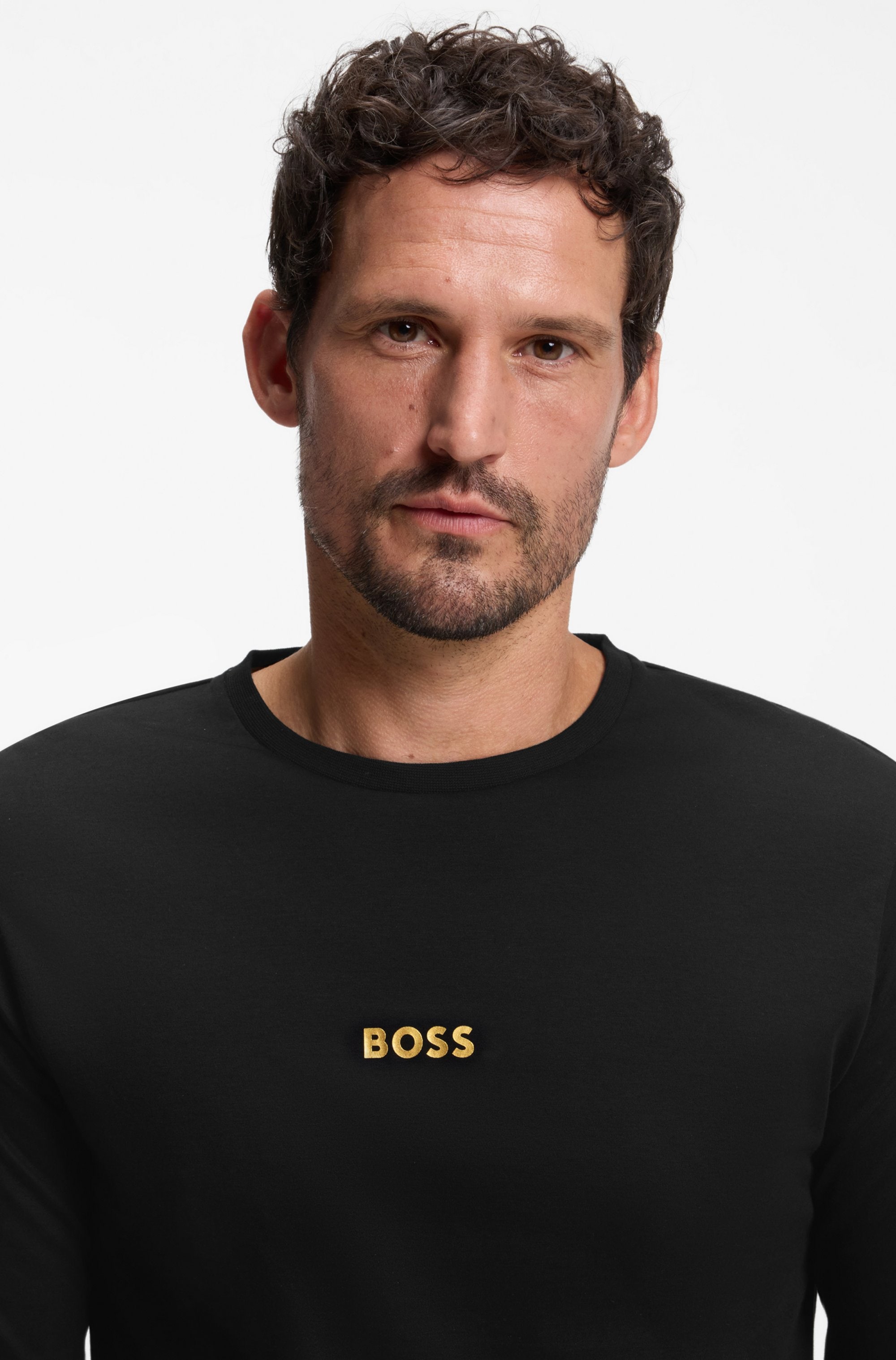 BOSS Pyjama »Xmas Long Set« 2 in Genschenkbox, aus Baumwolle mit Logo-Bund-Detail