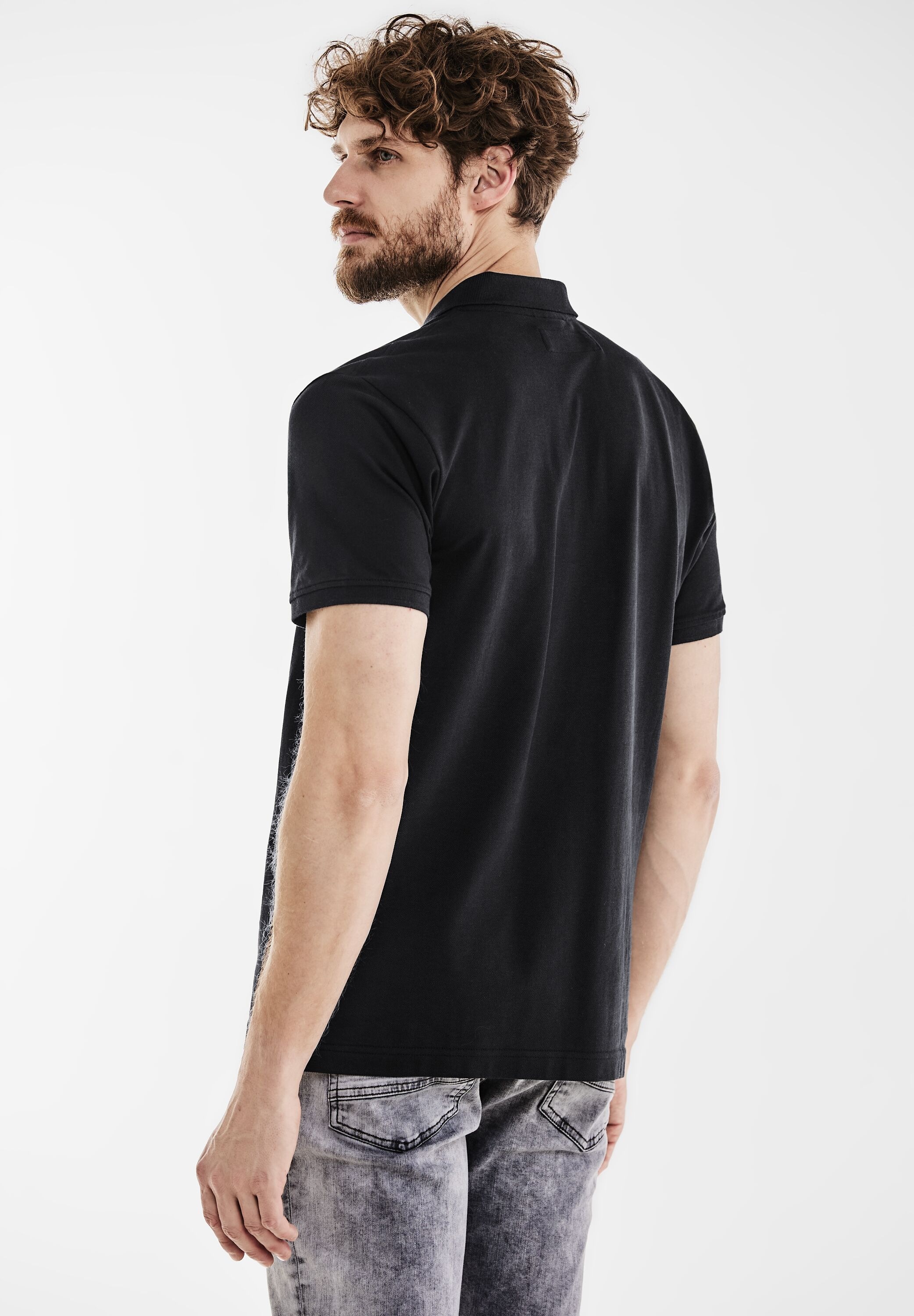 STREET ONE MEN Poloshirt, in Unifarbe