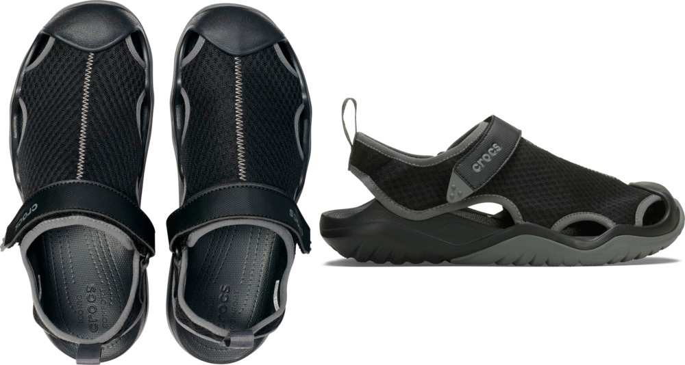 Crocs Sandale »Swiftwater Mesh Deck Sandal«, Badesandale, Sommerschuh mit Klettverschluss