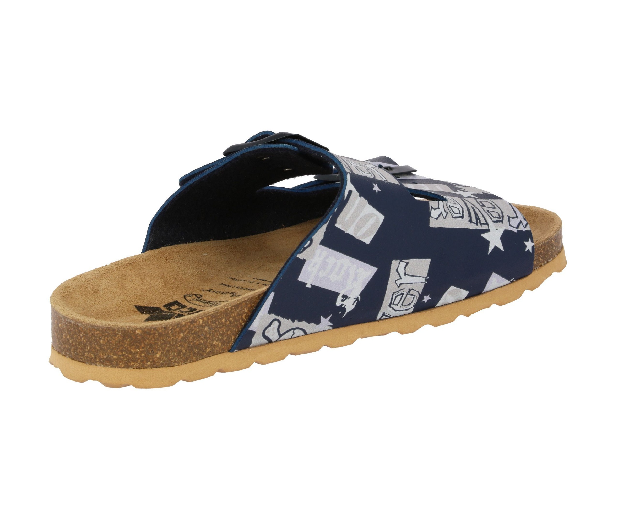Pantolette LICO "Pantolette Bioline Rocky", Mädchen, Gr. 33, blau, Synthetik, Schuhe Pantolette 3