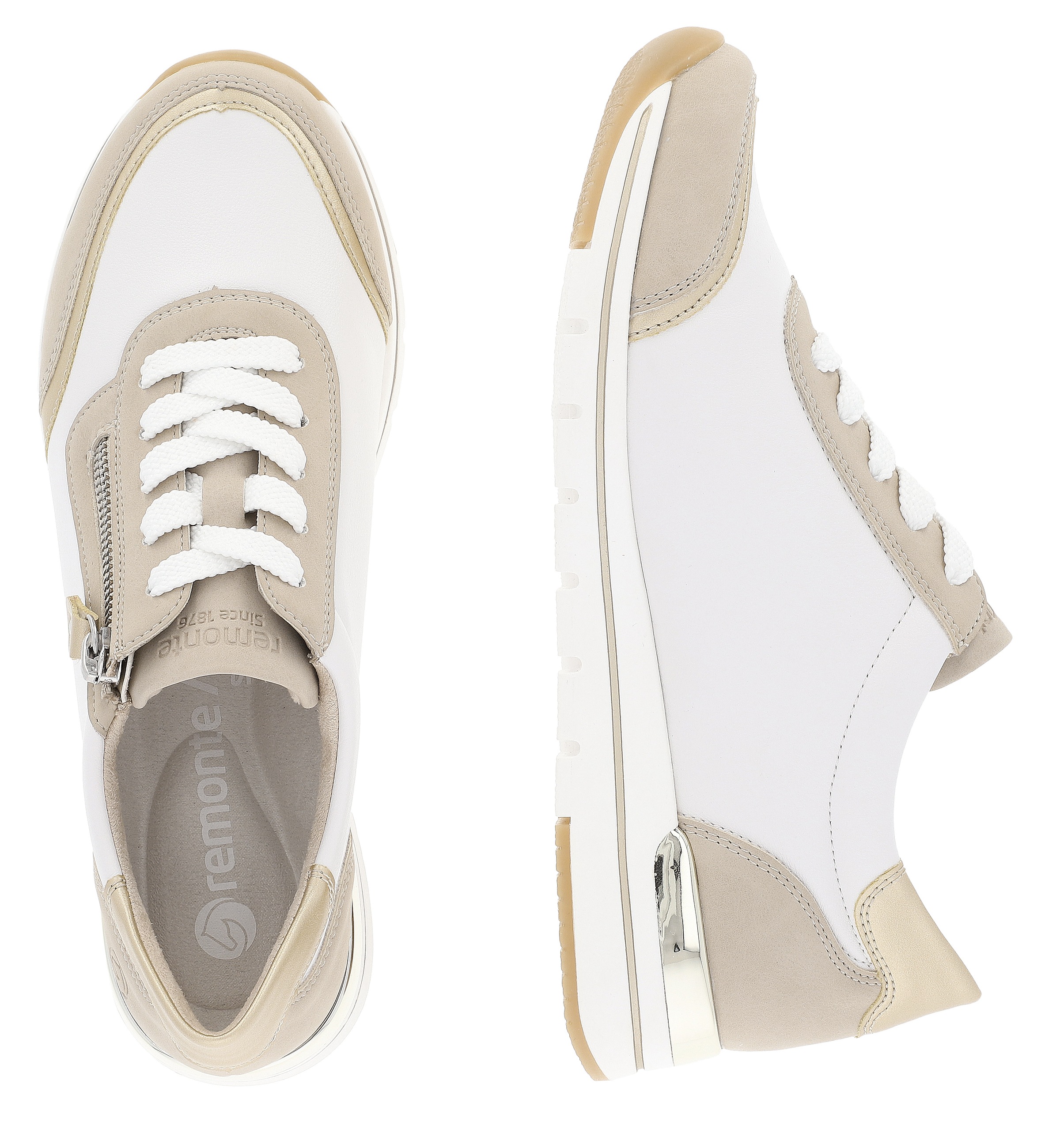 Thumbnail - Remonte Keilsneaker mit Kontrastbesätzen, Freizeitschuh, Halbschuh, Schnürschuh