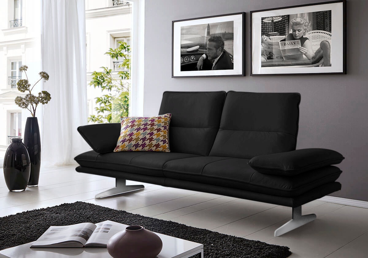 W.SCHILLIG 2-Sitzer "broadway, Designsofa mit tollem Sitzkomfort, Breite 216cm" Sitztiefenverstellung, Kopfteil- & Seitenteilverstellung, Breite 216cm
