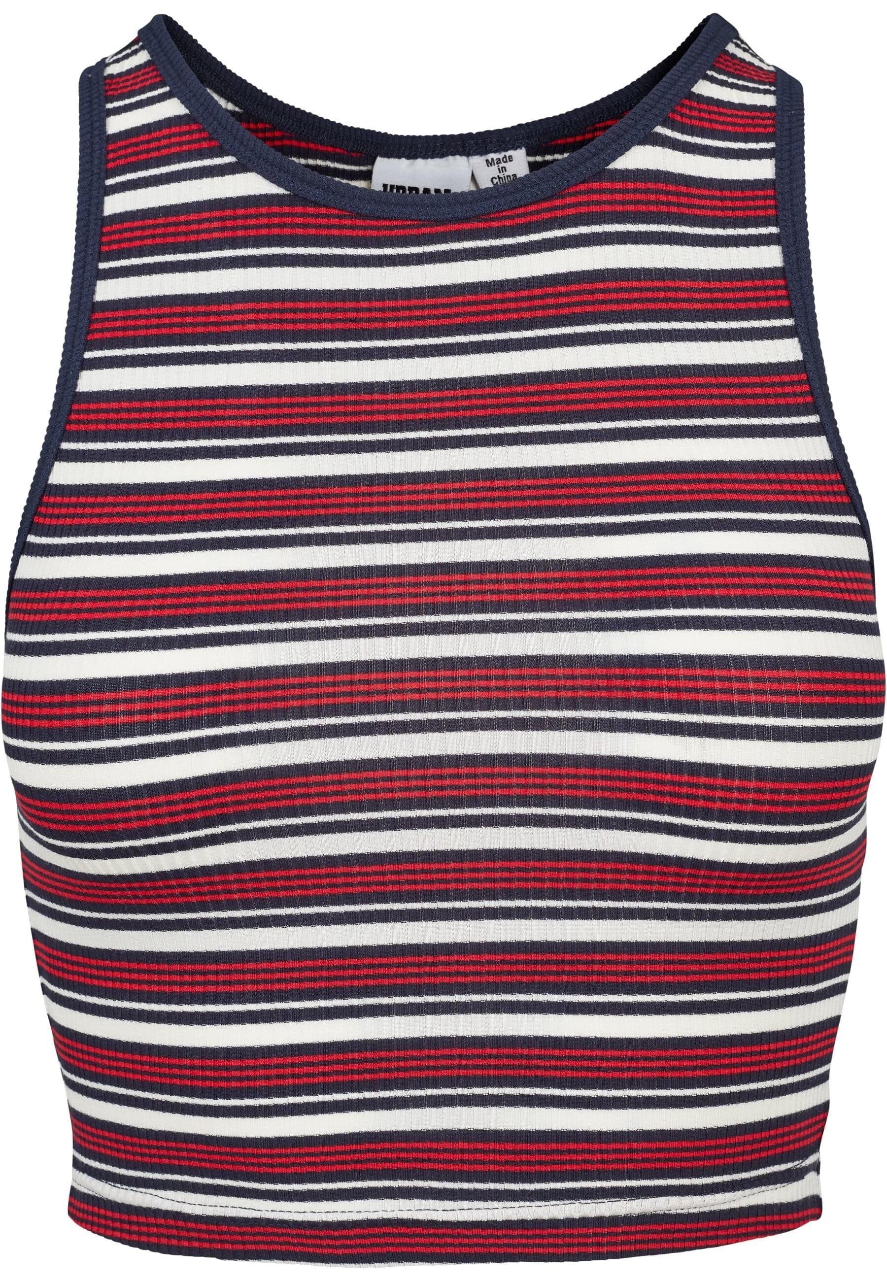 URBAN CLASSICS Muskelshirt "Urban Classics Damen Ladies Rib Stripe Cropped günstig online kaufen