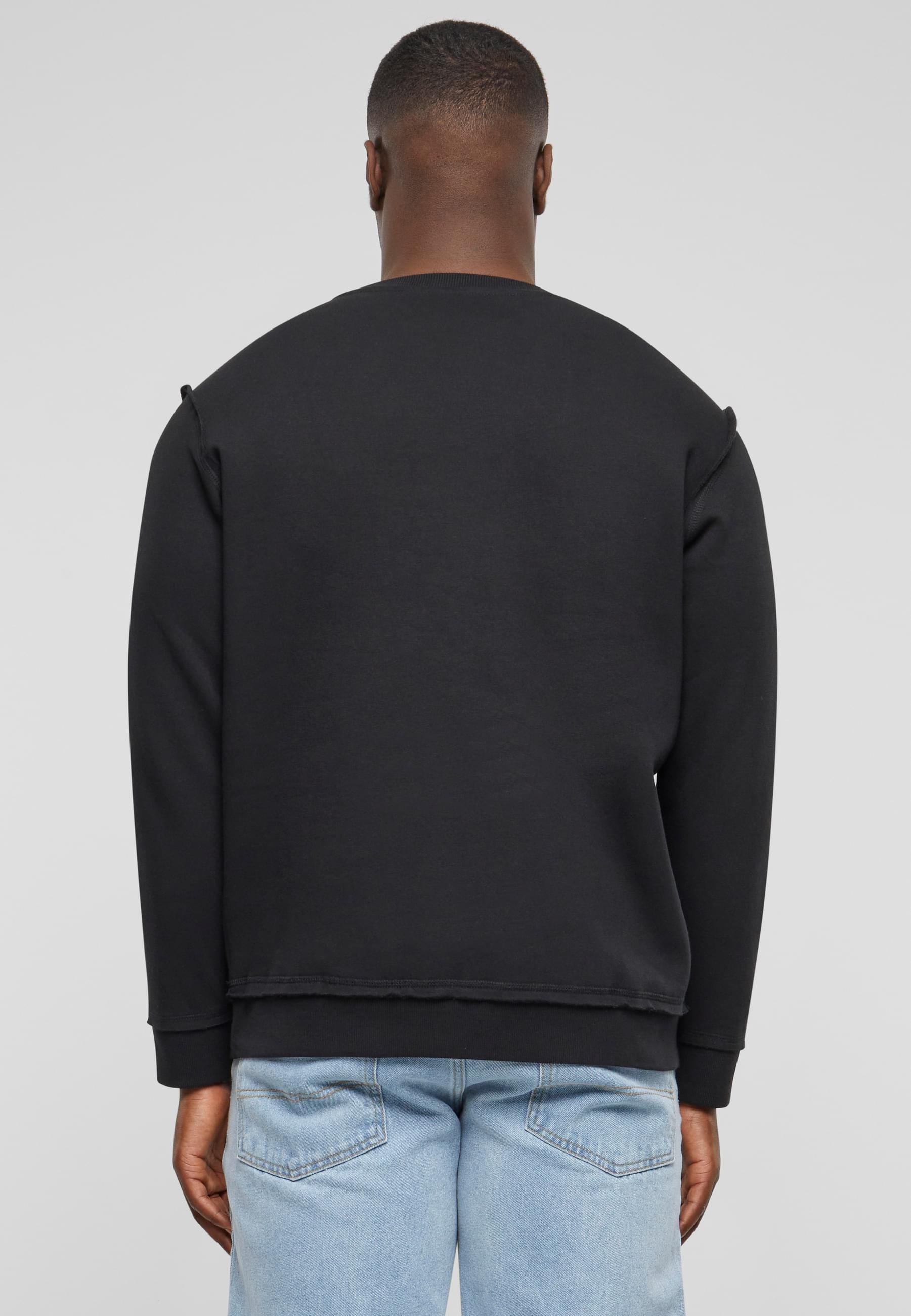 URBAN CLASSICS Rundhalspullover »Urban Classics Herren Oversized Open Edge Crew«, (1 tlg.)