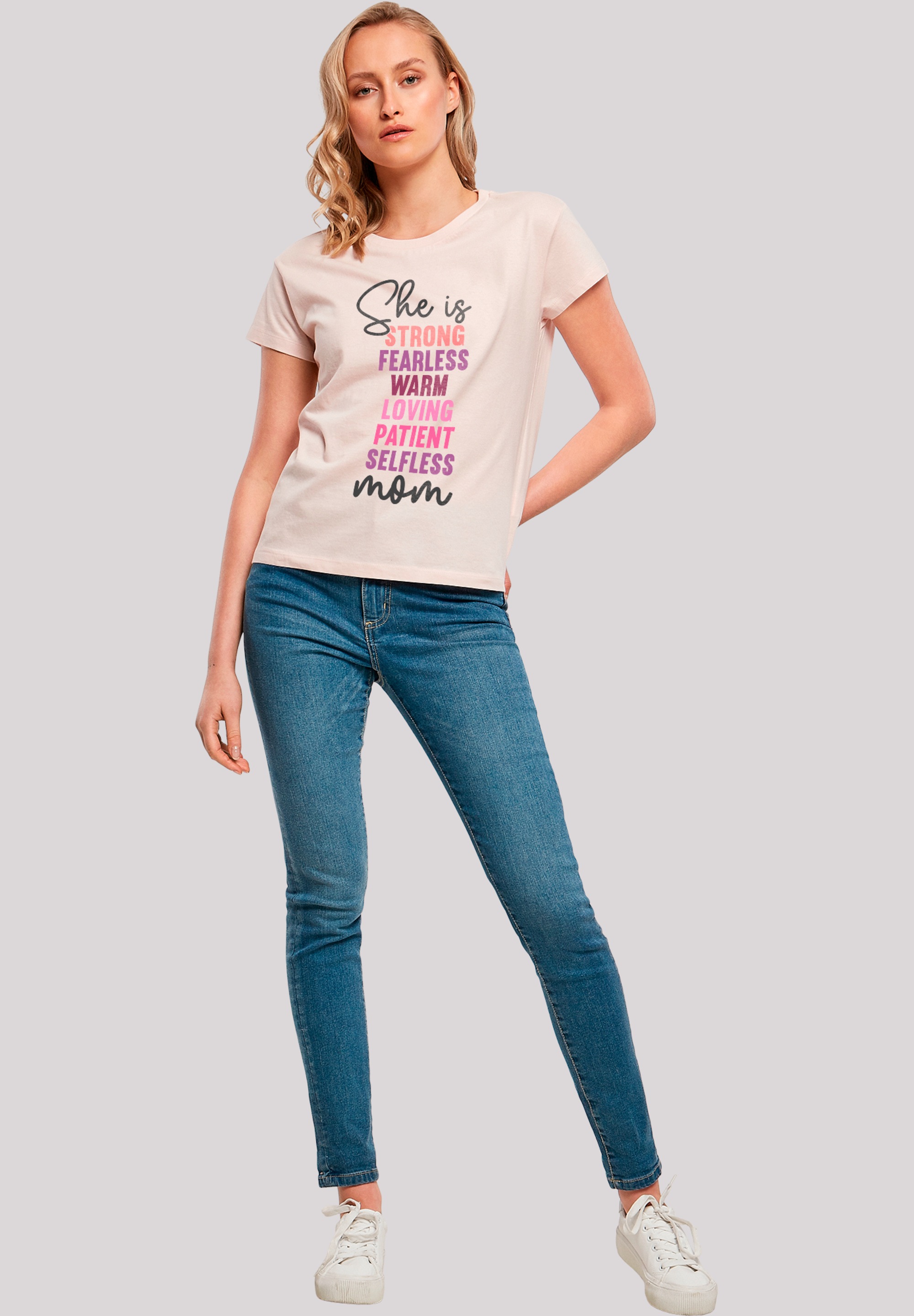 F4NT4STIC T-Shirt »Mothers Day Strong & Fearless Mom Inspirational Quote«, Premium Qualität
