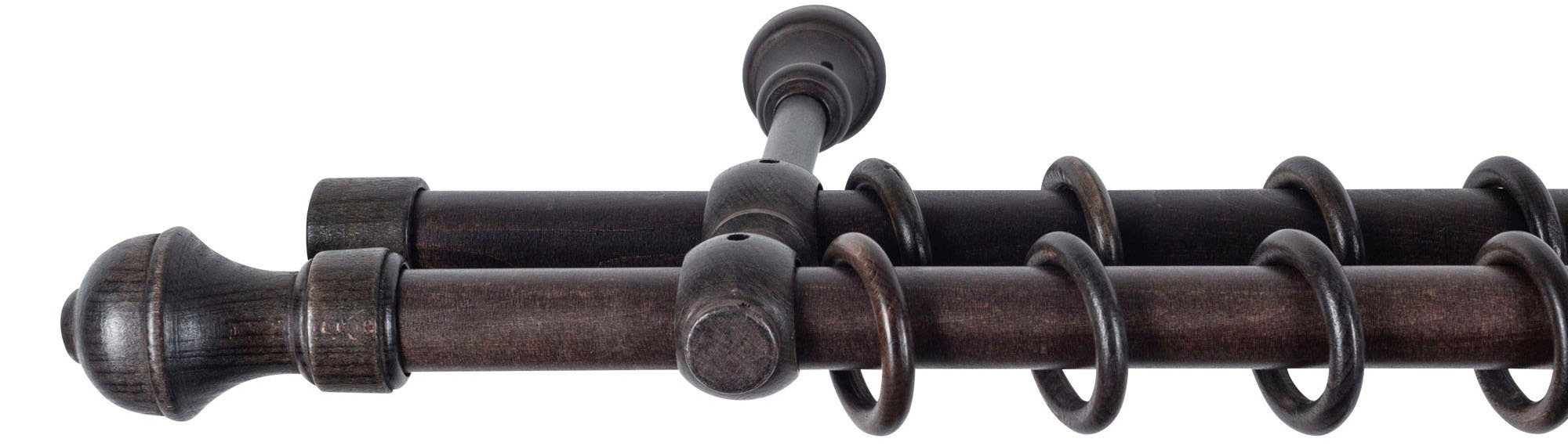 SN DECO GROUP Gardinenstange "Ares" 2 läufig-läufig Fixmaß 28 mm, Holz, ver günstig online kaufen