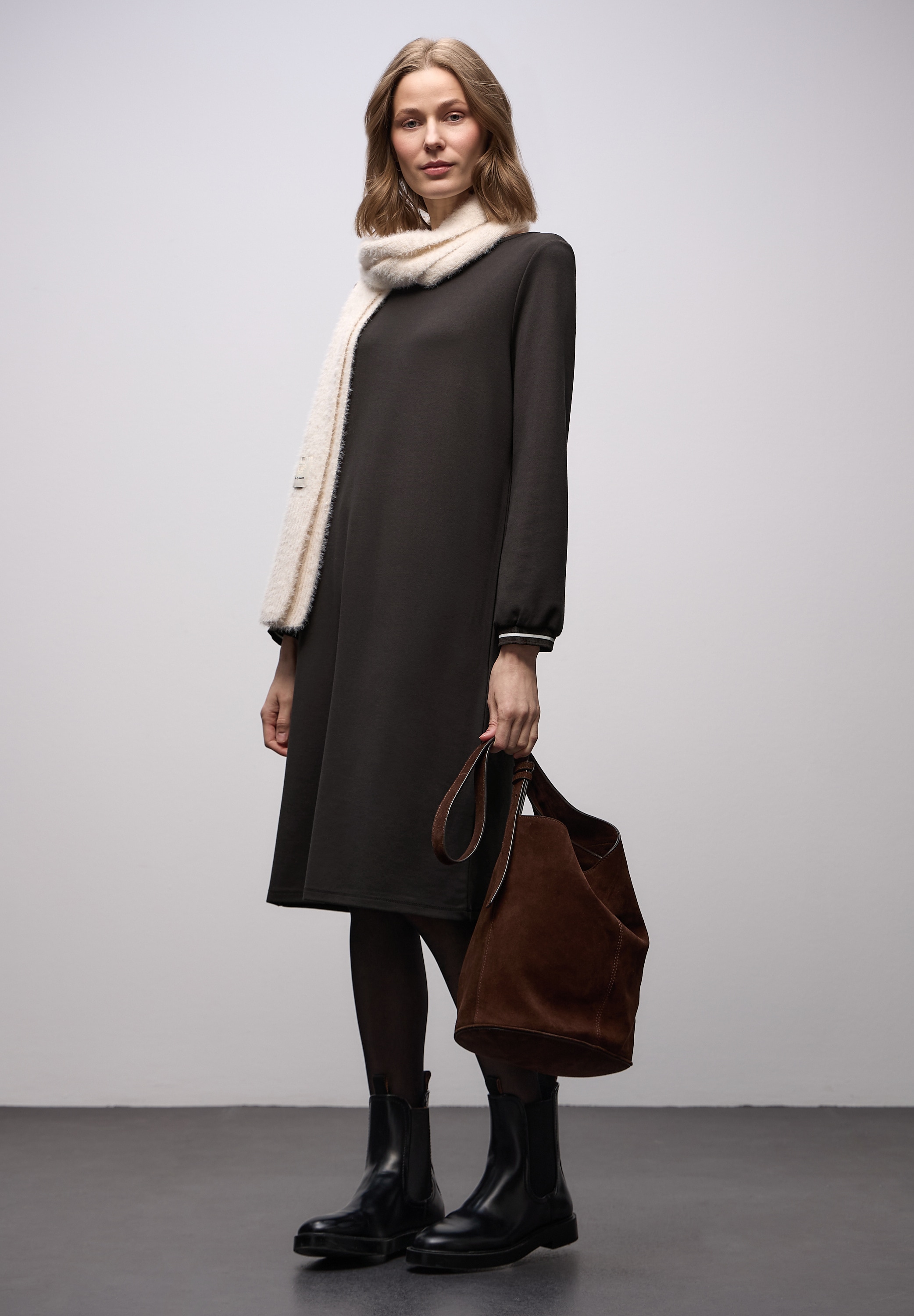 STREET ONE Jerseykleid Ohne Taschen in Unifarbe