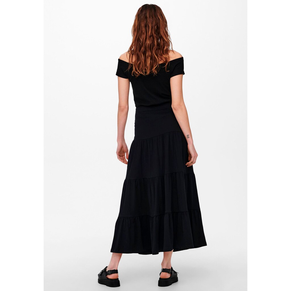 ONLY Maxirock »ONLMAY MAXI SKIRT«, mit Volant