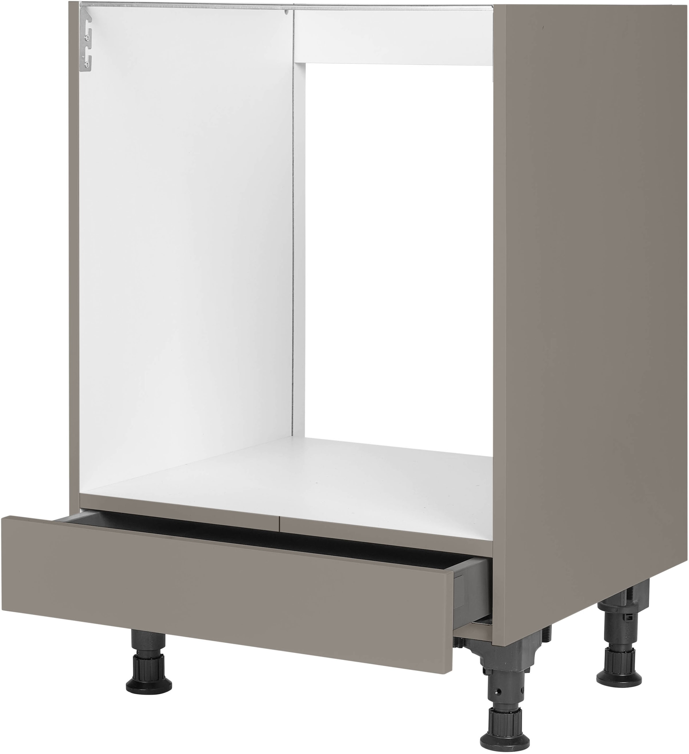 nobilia® Herdumbauschrank »"Laser", vormontiert, mit höhenverstellbaren Sockelfüßen,« mit Backofenschublade, Breite 60 cm