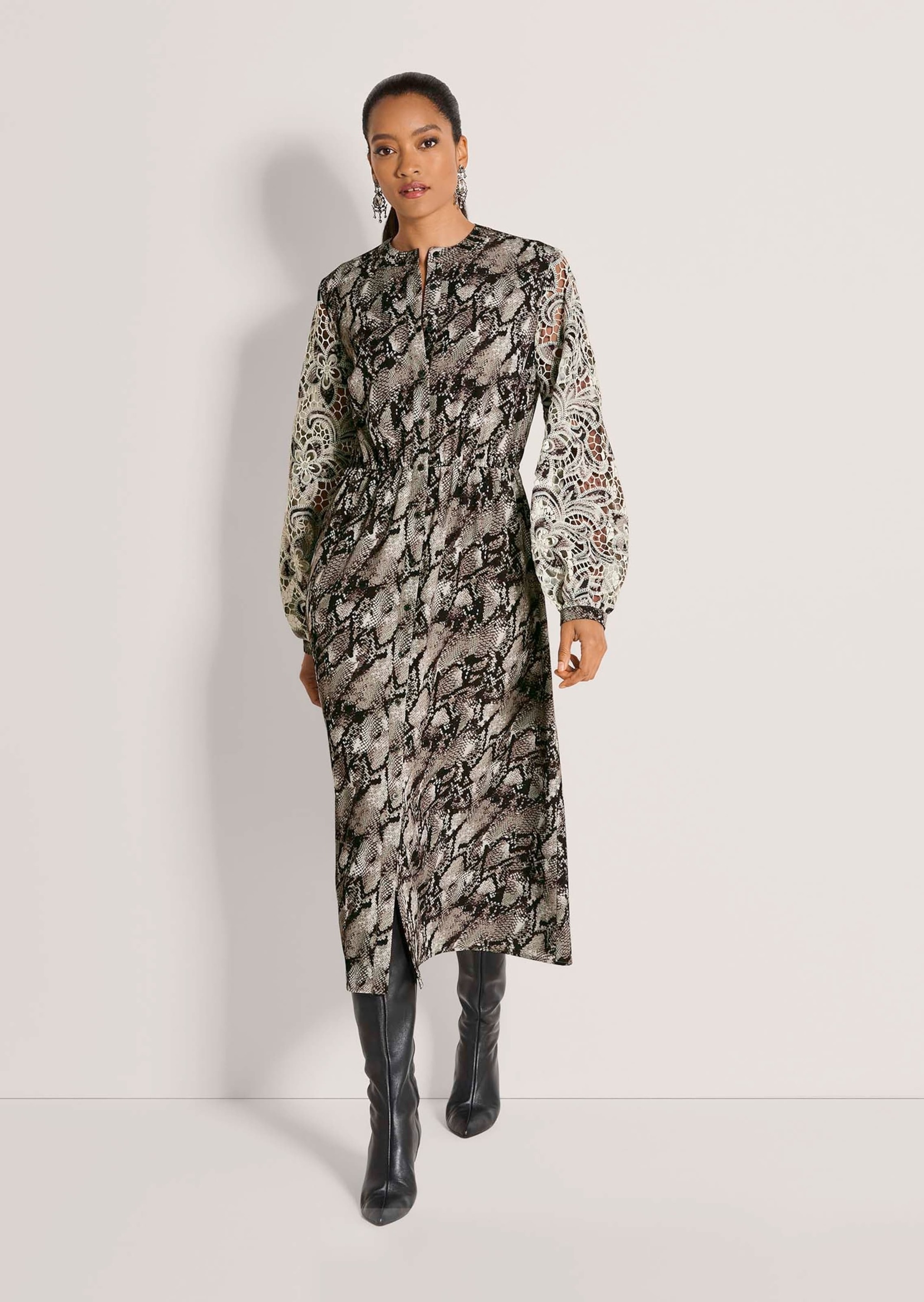 MADELEINE Midikleid »Kleid Kleid mit Schlangen-Druck« Ohne Tasche
