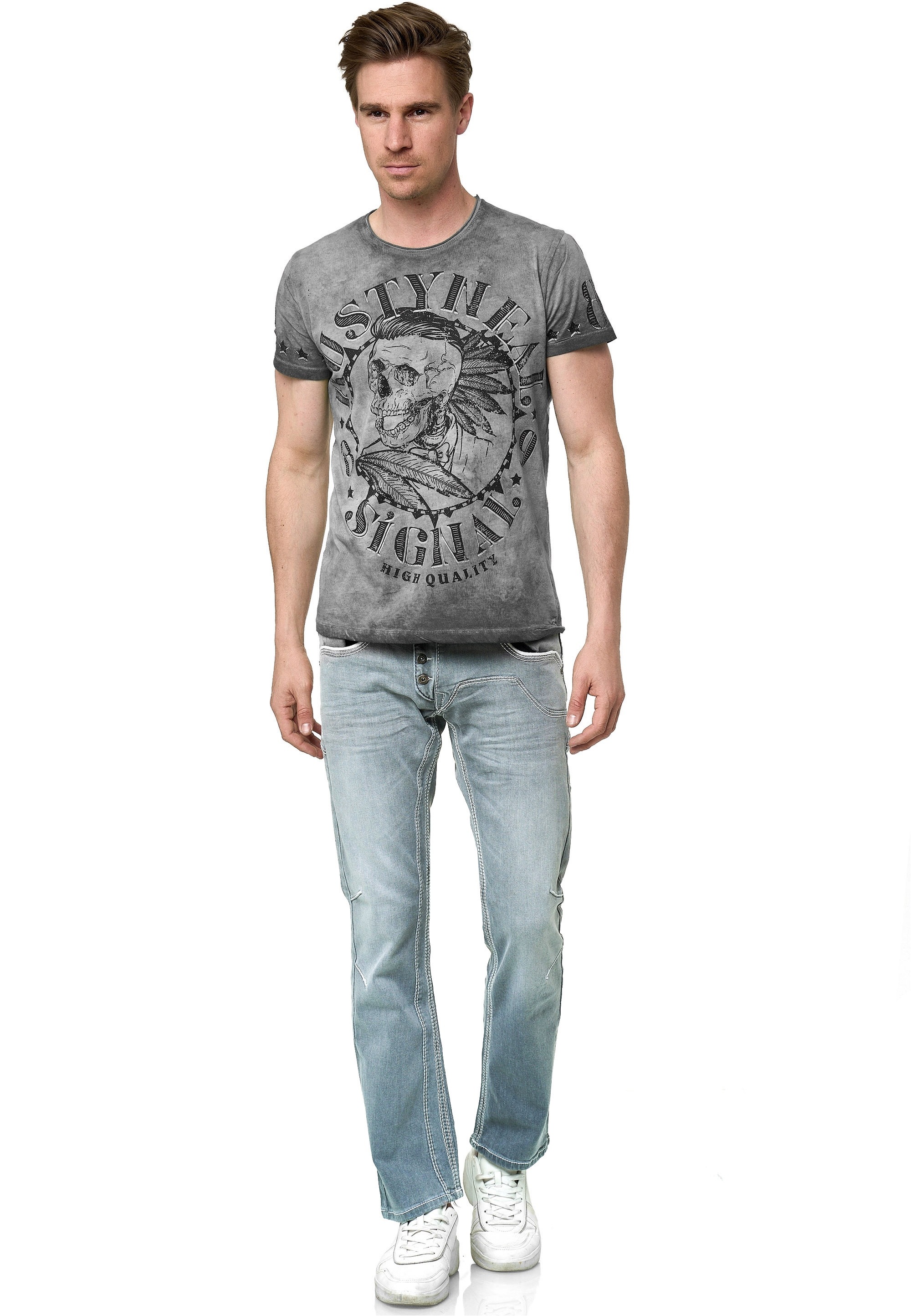 Rusty Neal Straight-Jeans, im bequemen Straight Fit-Schnitt