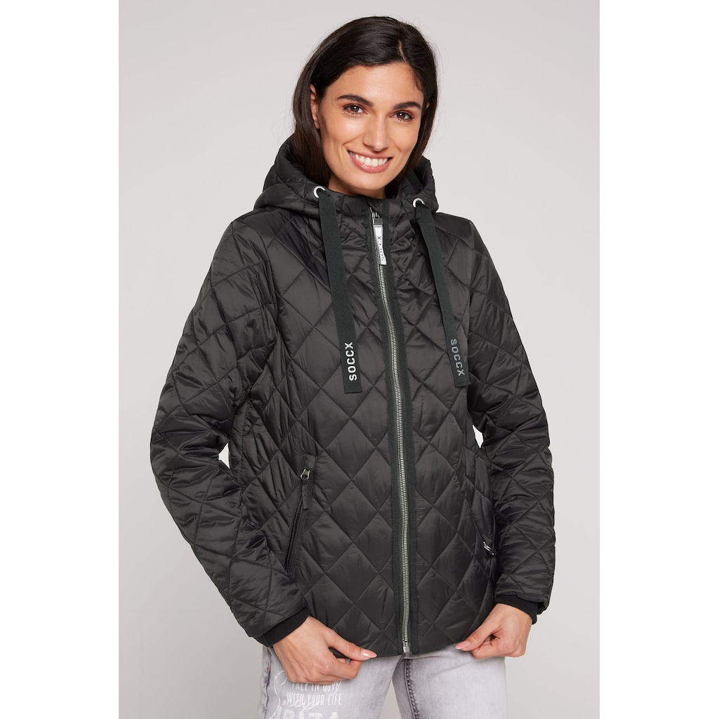 SOCCX Outdoorjacke, mit Kapuze