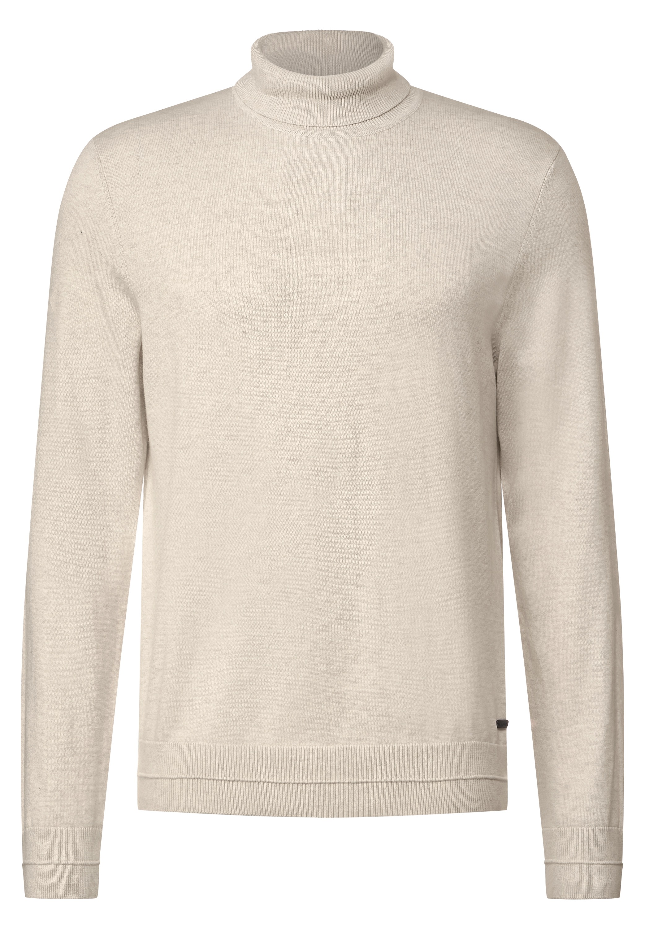 STREET ONE MEN Stehkragenpullover, in Melange Optik