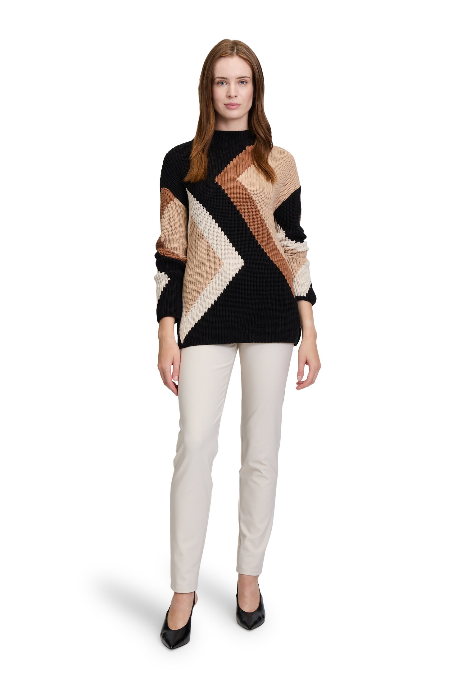 Betty Barclay Strickpullover »Betty Barclay Damen Strickpullover mit Intarsie«, (1 tlg.), Kragen