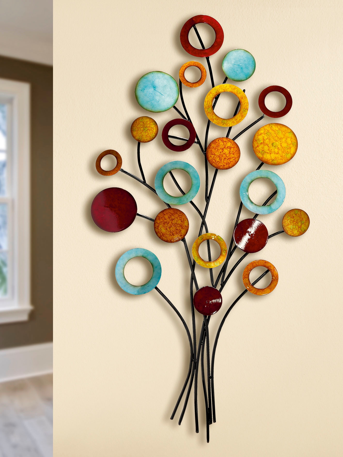 GILDE Wanddekoobjekt »Wandrelief Lebensbaum schlank«, Wanddeko, aus Metall, dekorativ im Esszimmer & Wohnzimmer