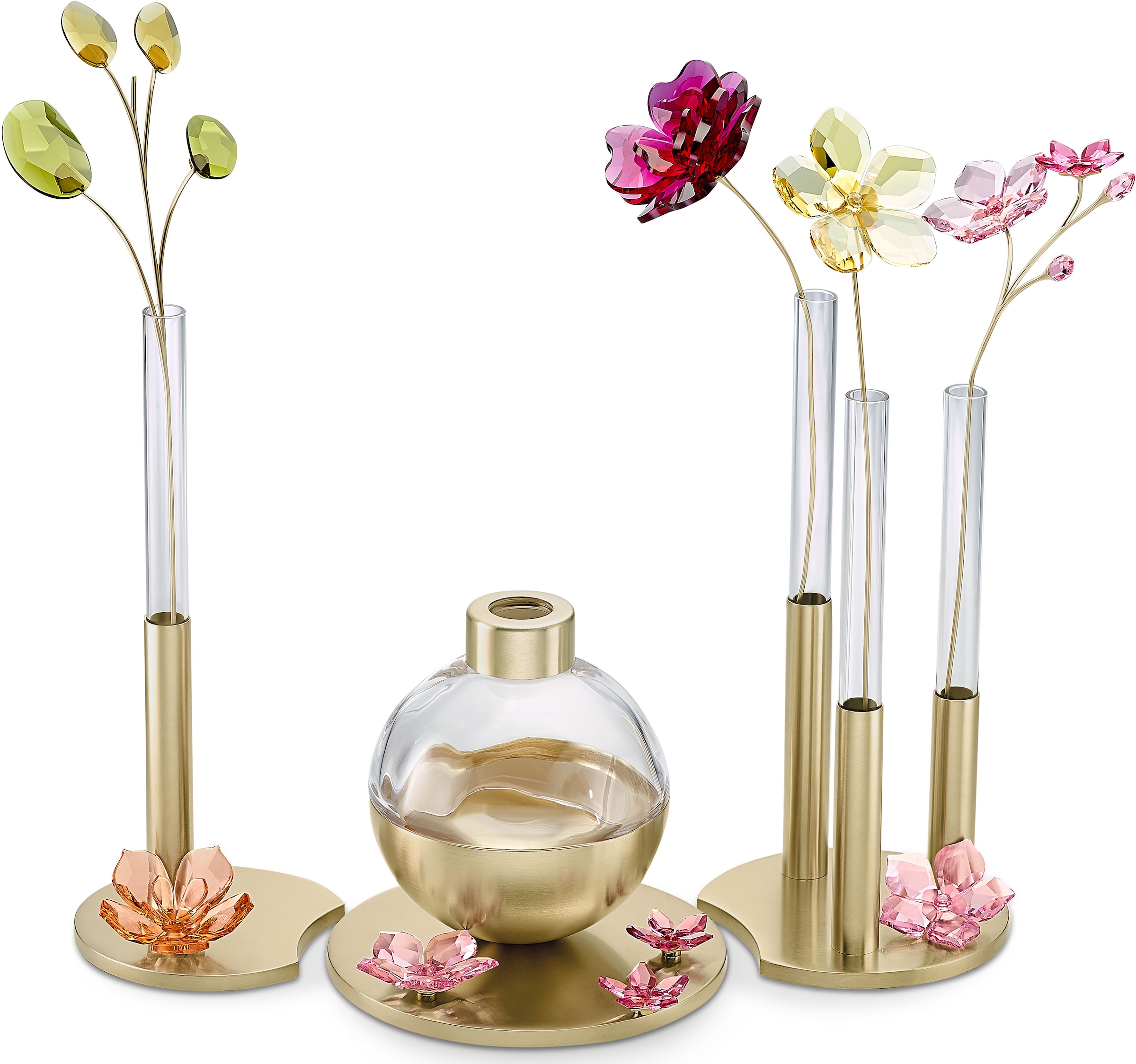 »Garden BAUR Tales Vase, Dekoobjekt 5557807«, Blumen Kristallfiguren Kristall Swarovski® | groß, Swarovski Dekorative