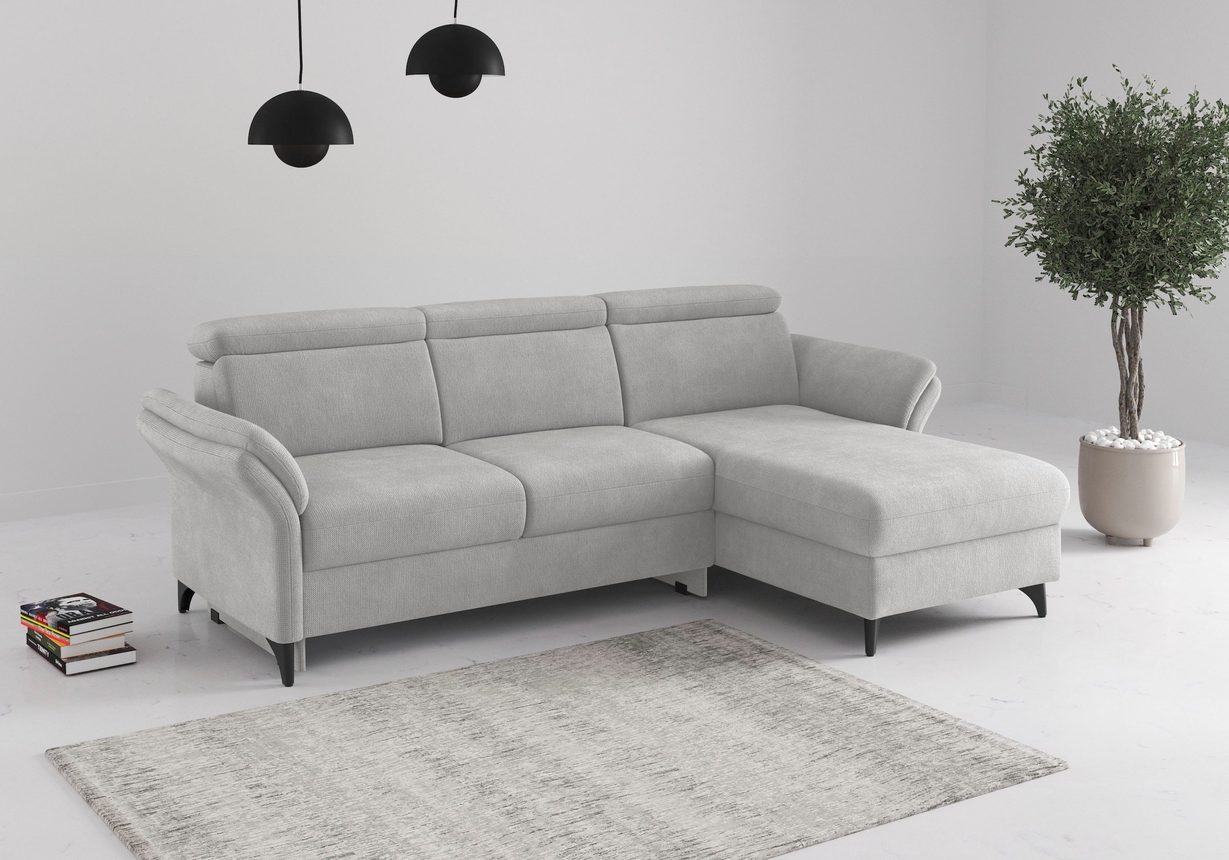 OTTO home Ecksofa "Glendale, L-Form" inkl. Kopfteilverstellung, wahlweise mit Vorziehsitz und Bettkasten