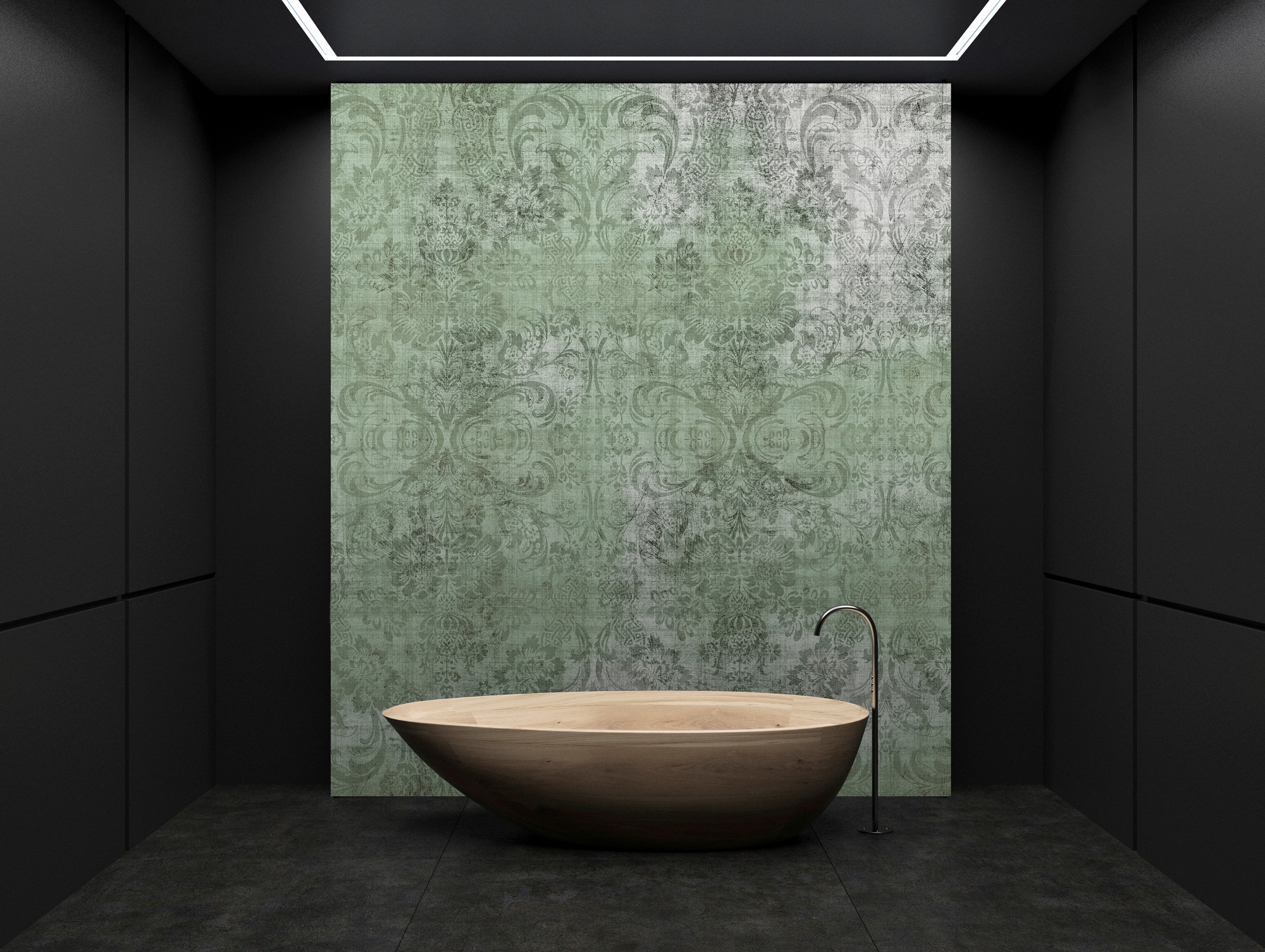 living walls Fototapete »Walls by Patel Old Damask 2«, Vlies, Wand, Schräge