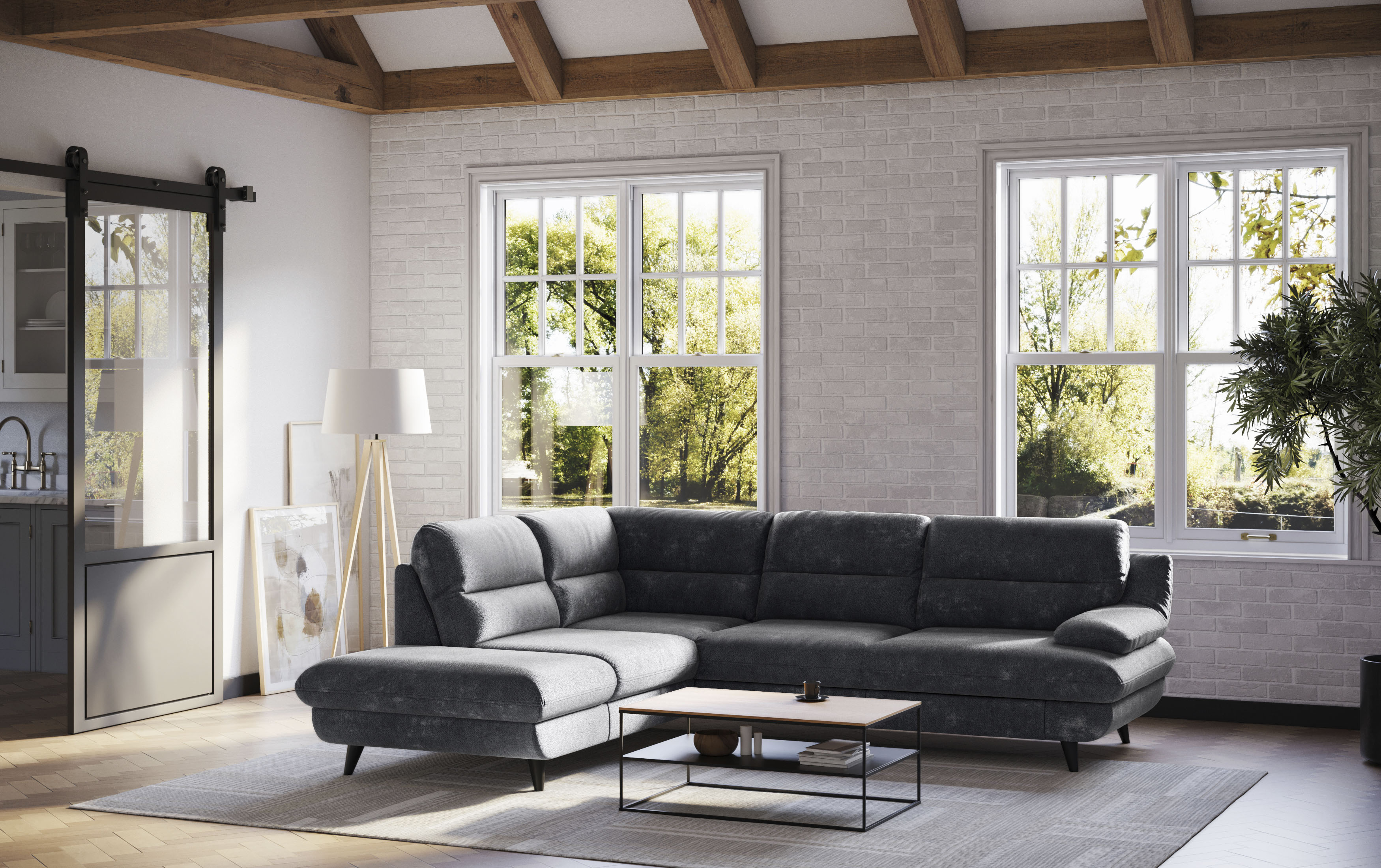 OTTO home Ecksofa "Pike L-Form, B: 266 cm" optional Schlaffunktion & Bettkasten