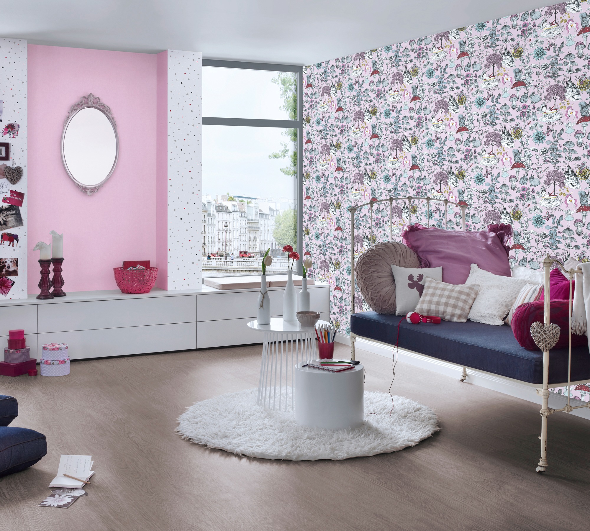 A.S. Création Vliestapete »Little Love«, Motiv-abstrakt-naturalistisch, Kindertapete Tapete Blumen Tapeten Kinderzimmer Schlafzimmer Design