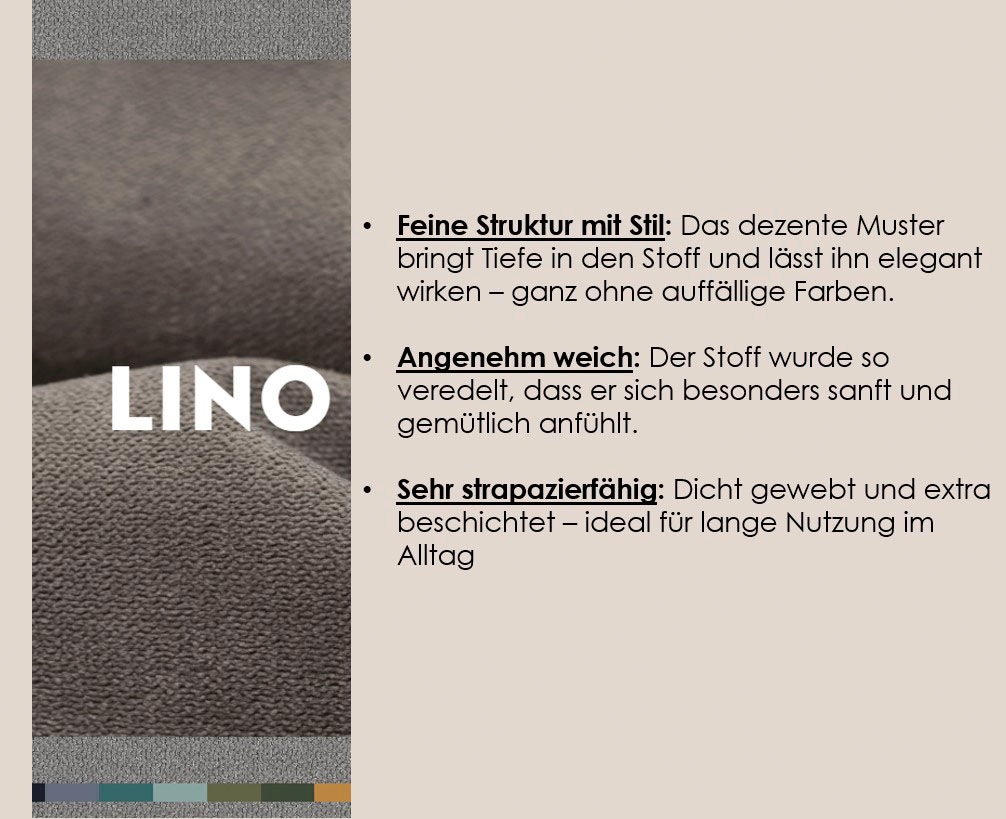 TRENDMANUFAKTUR Wohnlandschaft »Amazing II, wahlw. mit Schlaffunktion & Bettkasten, Fuß schwarz« Sofa in U-Form, in Cord, Struktur LEO o. Struktur LINO, Breite 305 cm