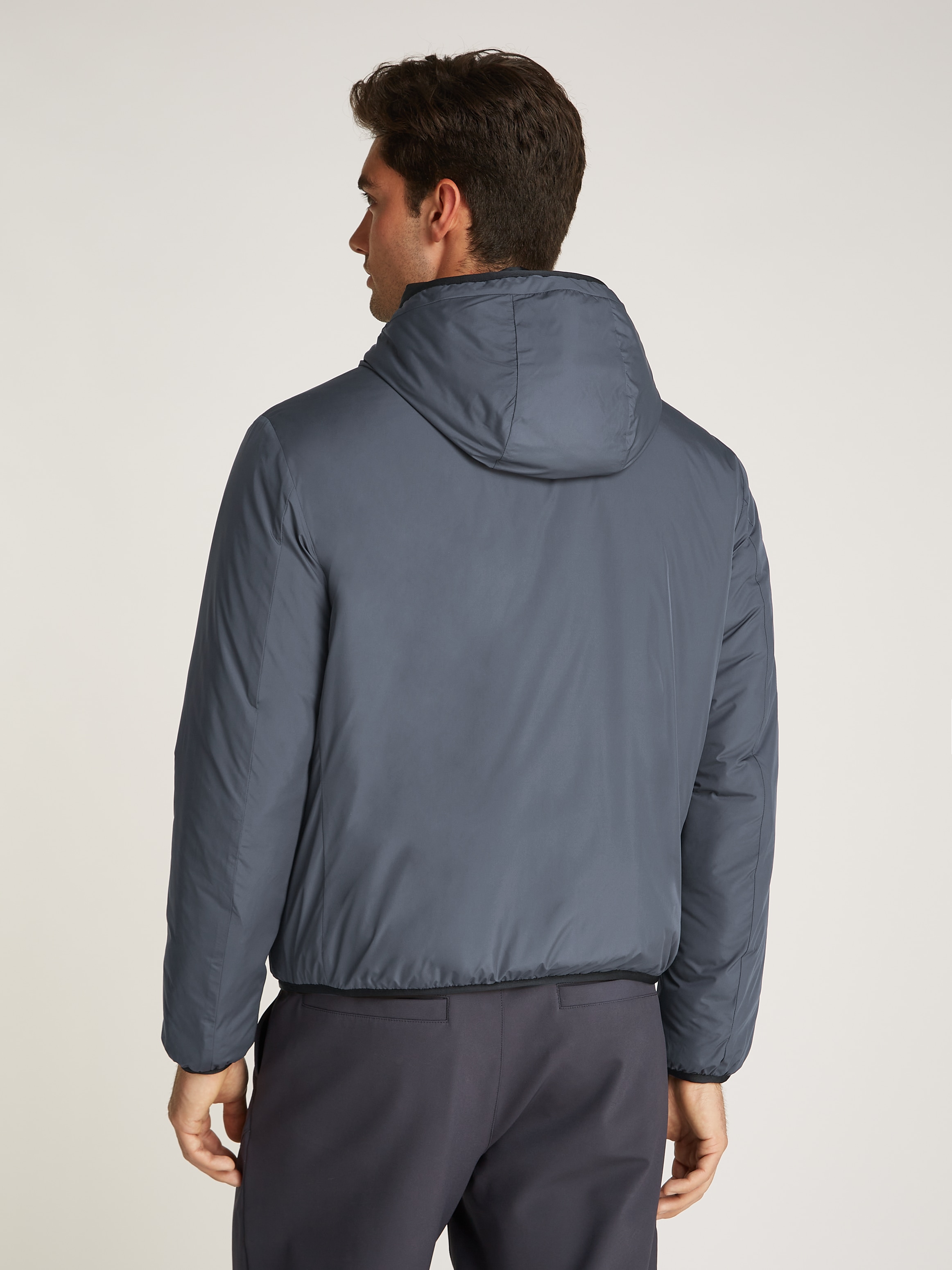 Calvin Klein Jeans Allwetterjacke "HI-NECK JACKET", mit Kapuze, Logodruck, günstig online kaufen