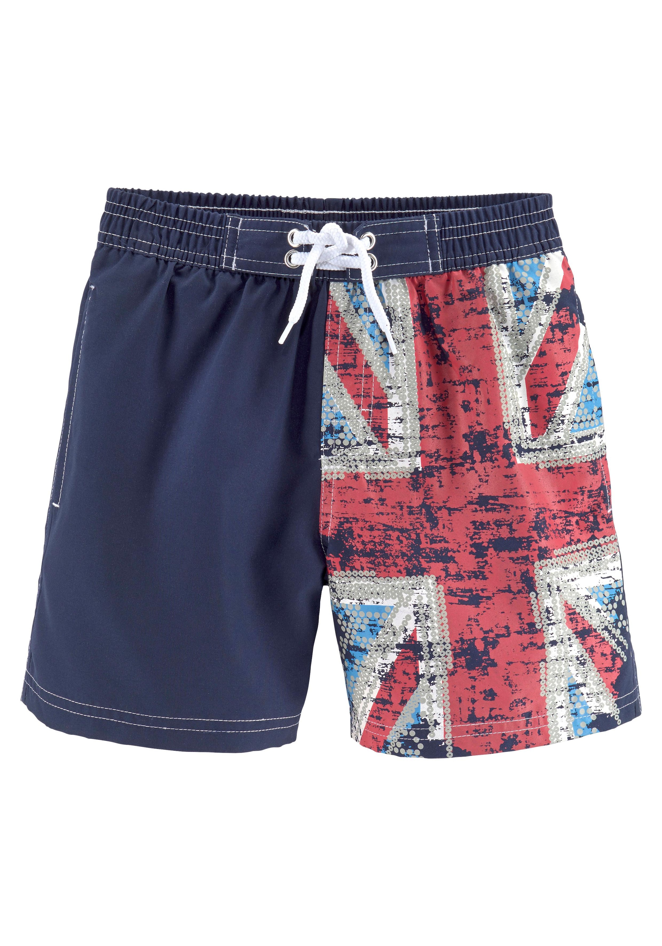 Venice Beach Badeshorts, mit Flaggen-Druck