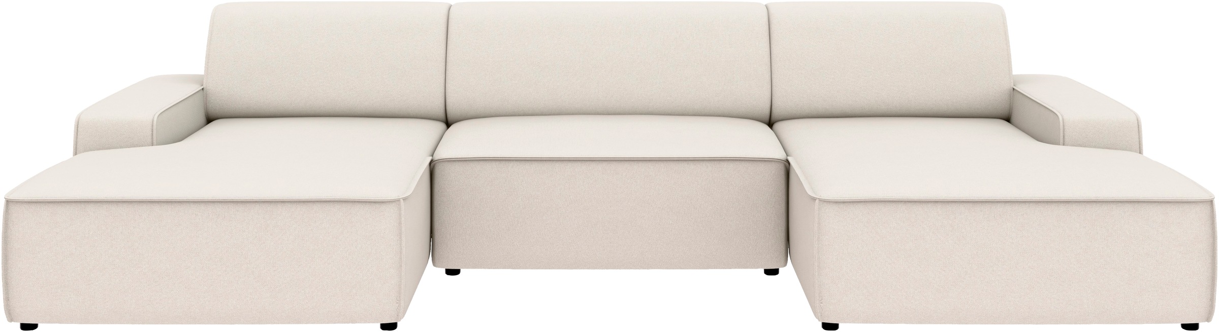 TRENDMANUFAKTUR Wohnlandschaft »Graz, wahlweise mit Sitzvorschub und Bettkasten, U-Form, Breite 329 cm«, in Cord-, haustierfreundlichem LEO Struktur- oder LUMOS-3D-Bezug
