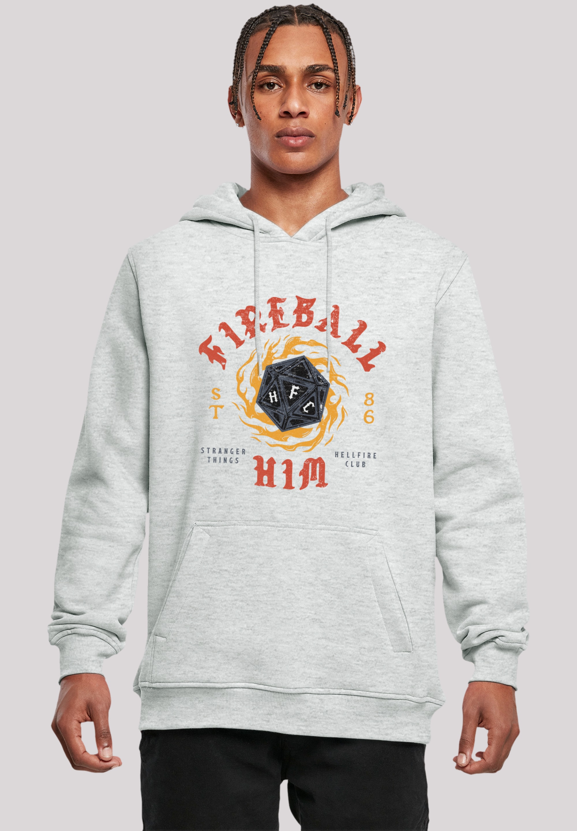 F4NT4STIC Kapuzenpullover "Stranger Things Fireball Dice 86 Netflix TV Series", Premium Qualität