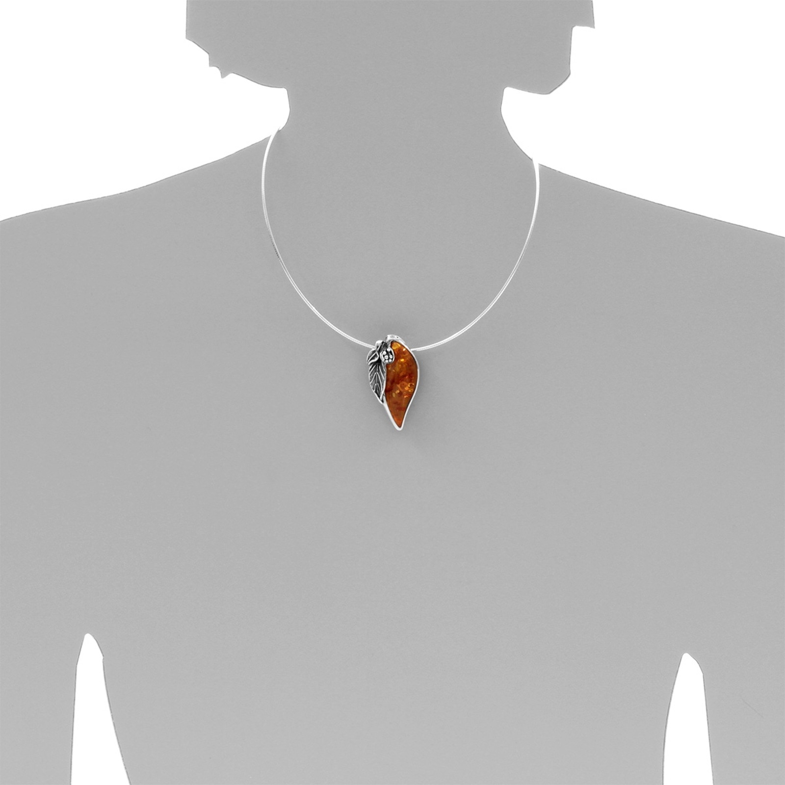 OSTSEE-SCHMUCK Kette mit Anhänger »- Gleiter-Jana 42 mm - Silber 925/000 - Bernstein«