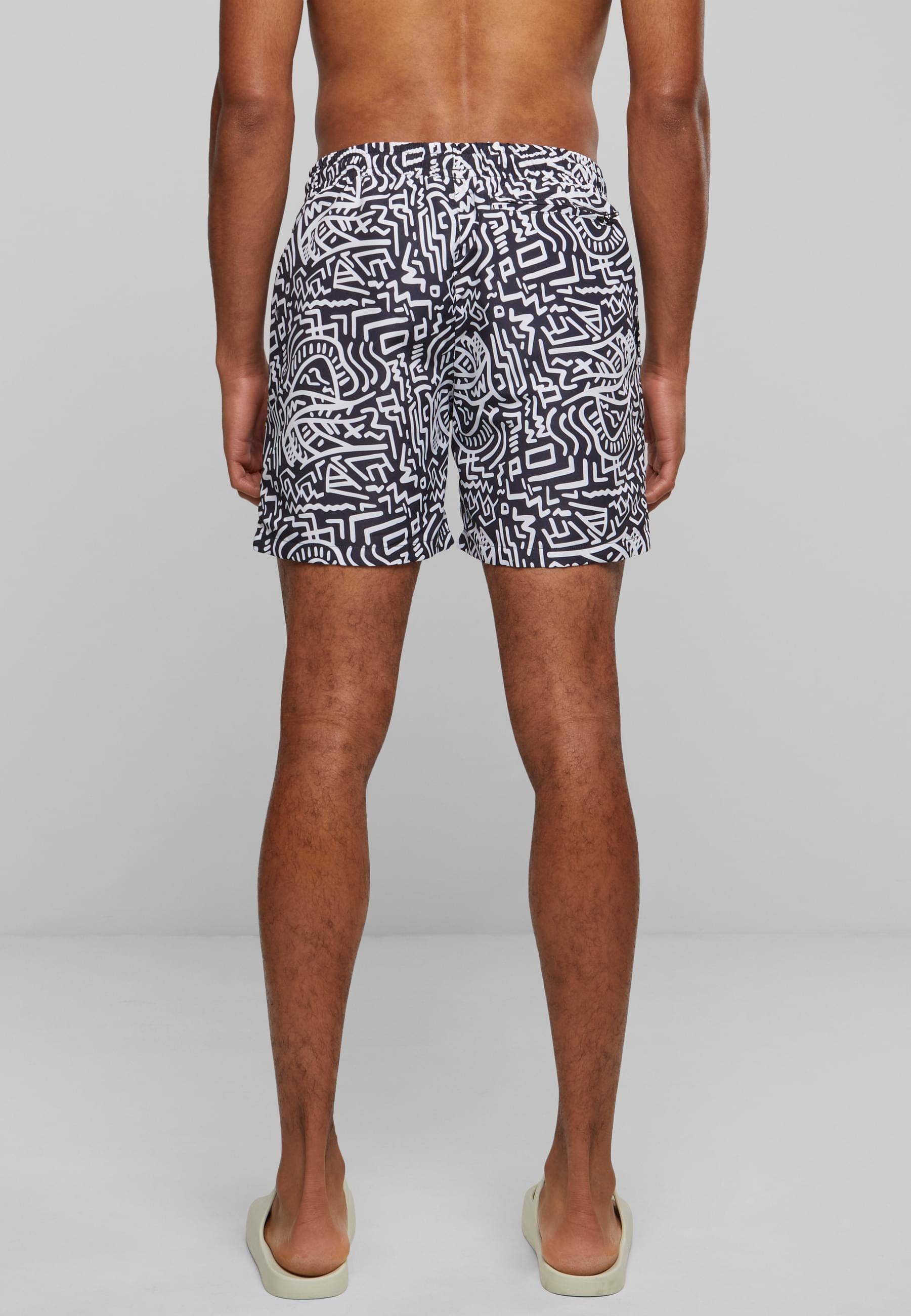 URBAN CLASSICS Badeshorts »Urban Classics Herren Pattern Swim Shorts«
