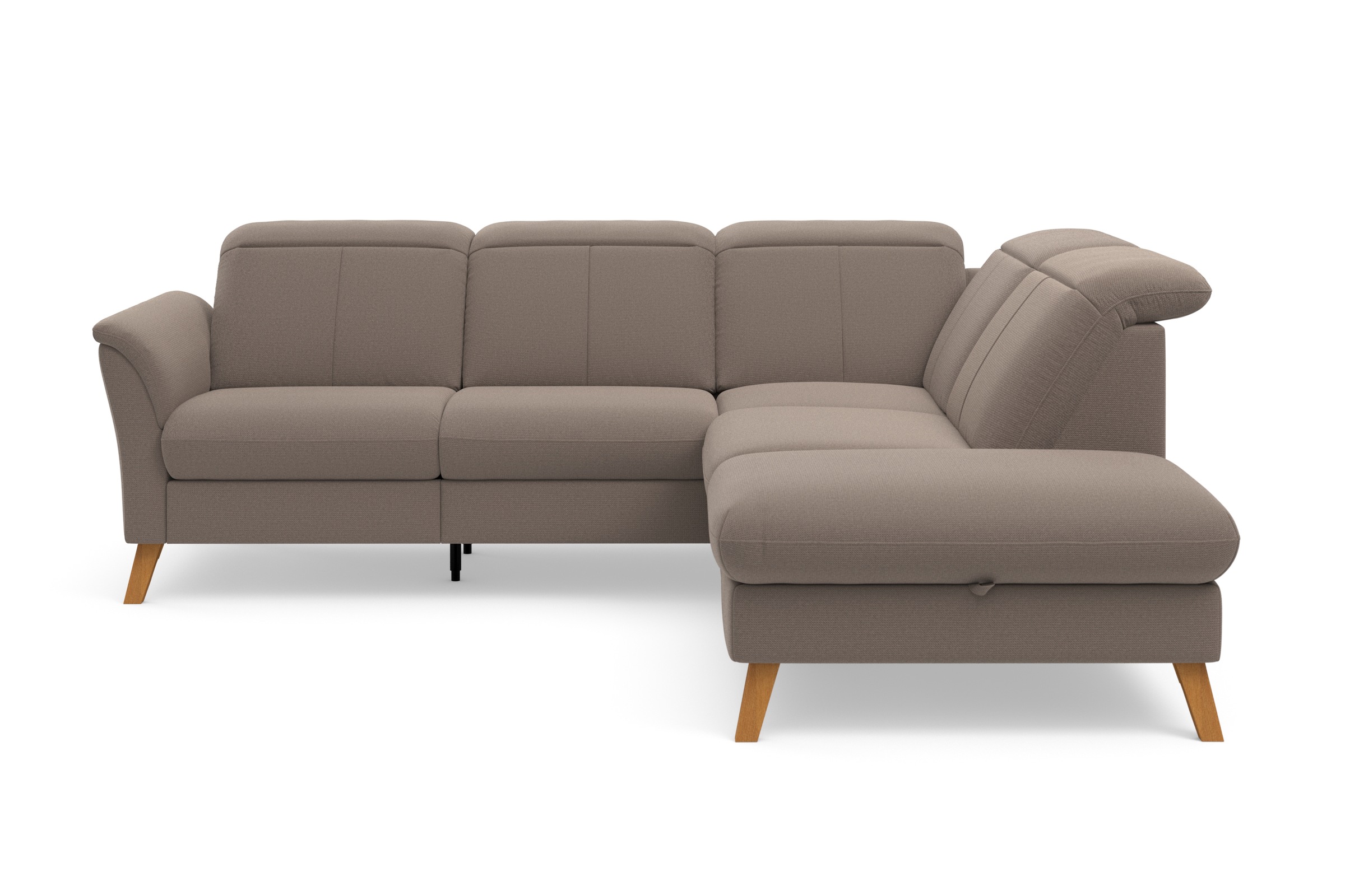 sit&more Ecksofa "Romero L-Form" wahlweise mit oder ohne TV-Funktion, Schlaffunktion, Bettkasten