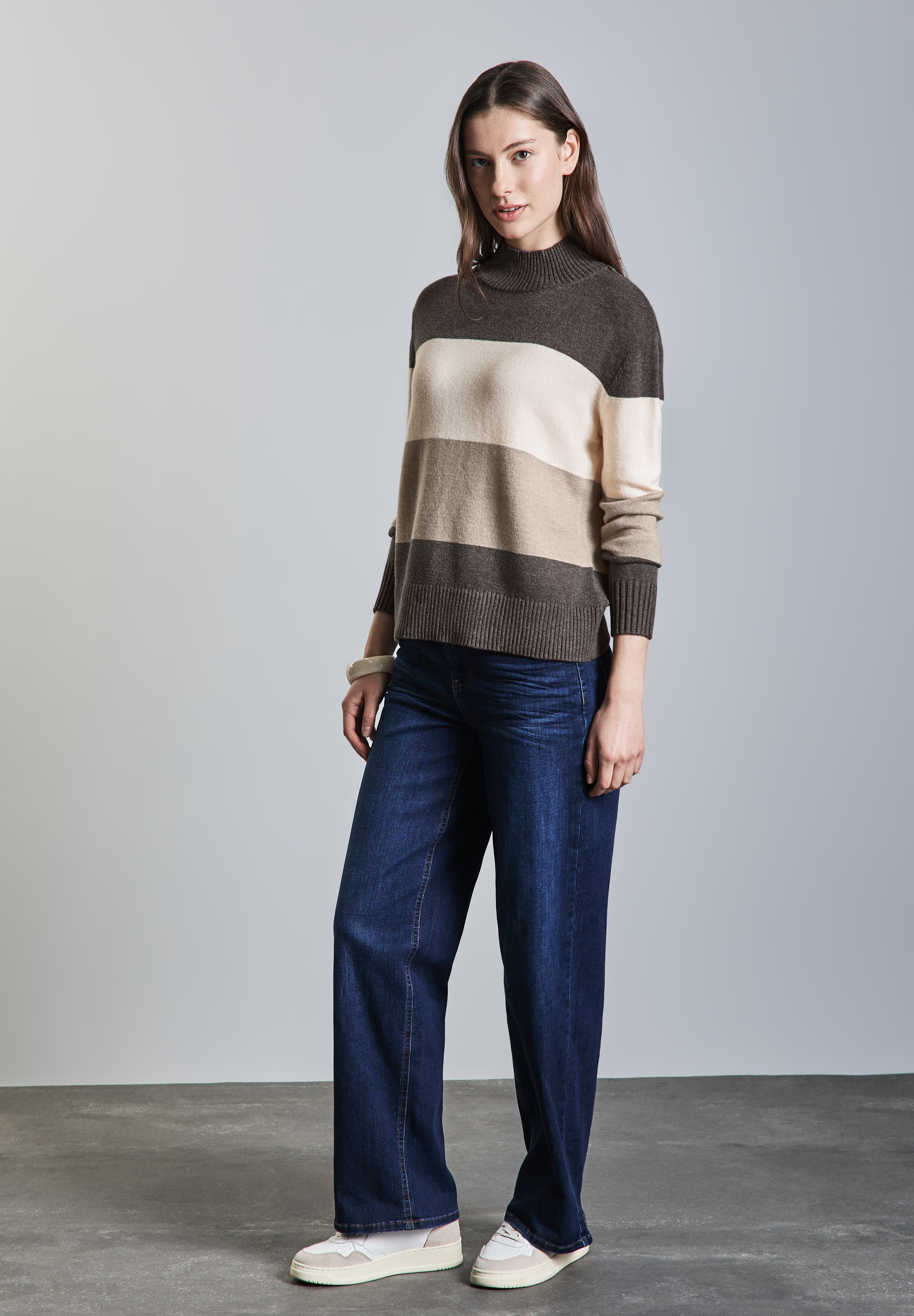 STREET ONE Strickpullover, aus softem Materialmix