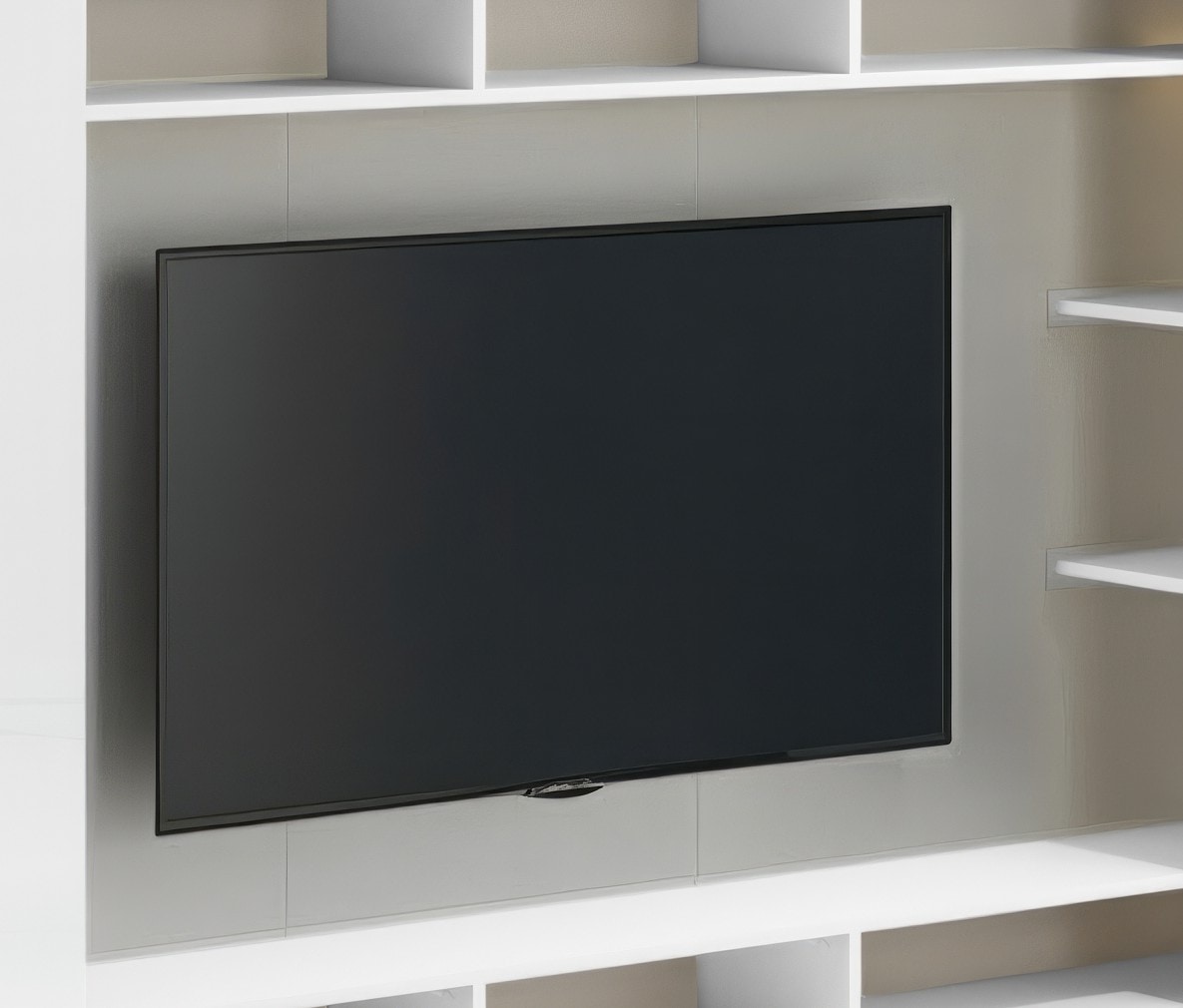 OTTO home Wohnwand »SPEED, TV-Wand, hochglanz lackiert,ideal für TV-Geräte bis zu 65 Zoll«, (1 St.), Made in Italy, B/T/H: 216×30,4×158,6 cm, mit ca. 12 offenen Fächern