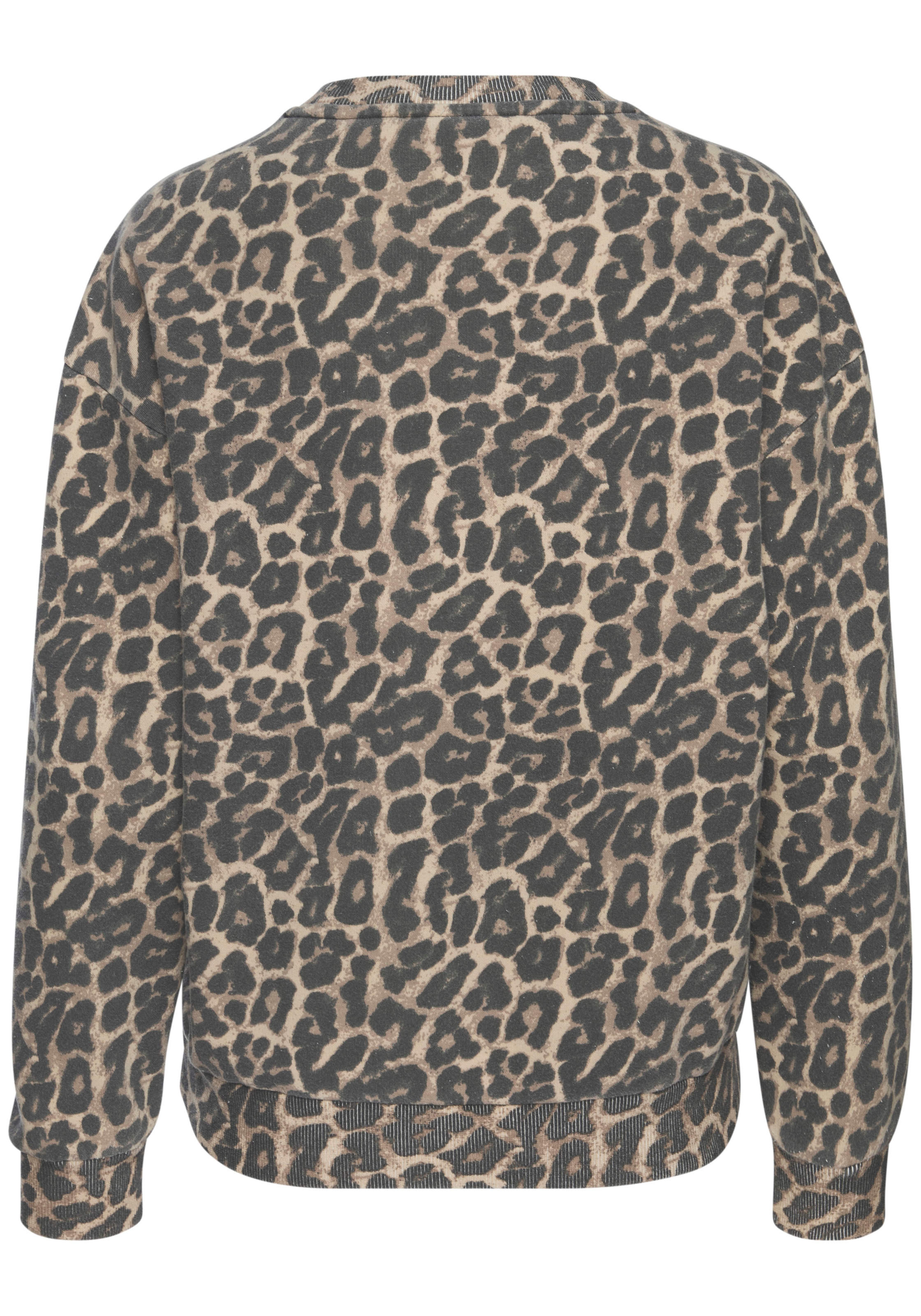 Buffalo Sweatshirt , in Allover-Leoprint, Home- und Loungewear
