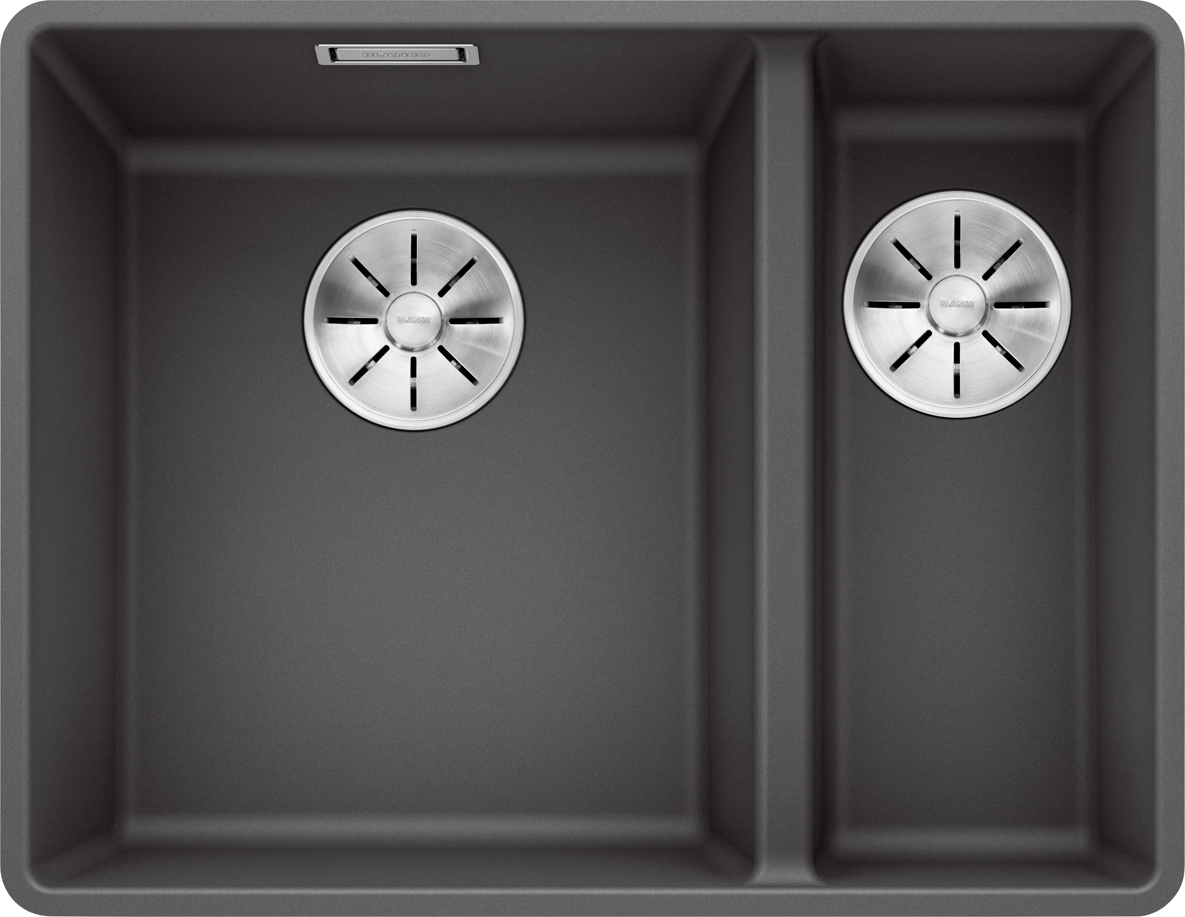 Granitspüle BLANCO, B:43cm H:19cm T:55cmfelsgrau, Verbundwerkstoff, Küchenspülen, "SUBLINE 340/160-F", erhältlich in mehreren Farben