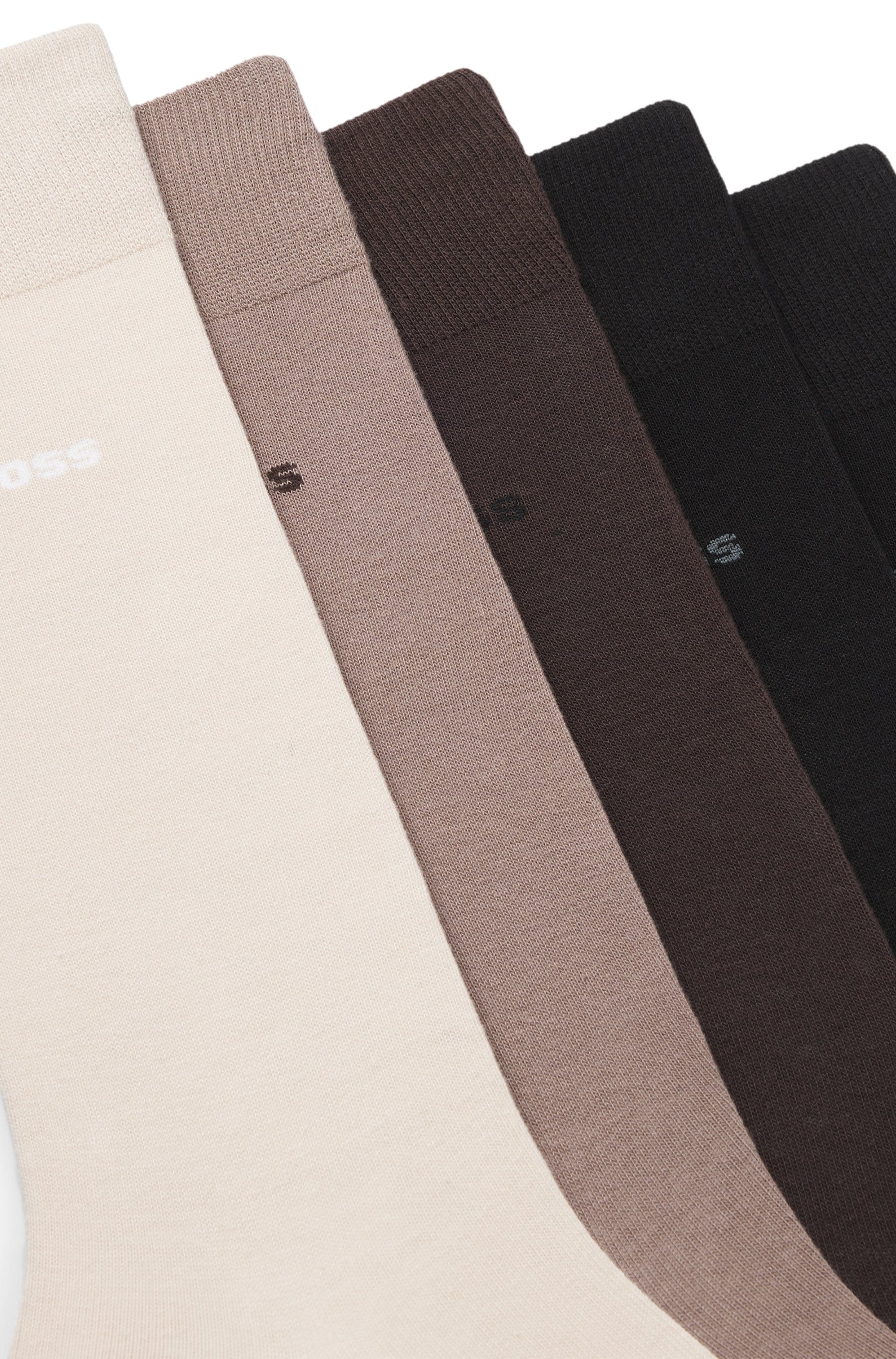 BOSS Socken »5P Uni Color CC«, (5 Paar), in klassischer Unifarbe