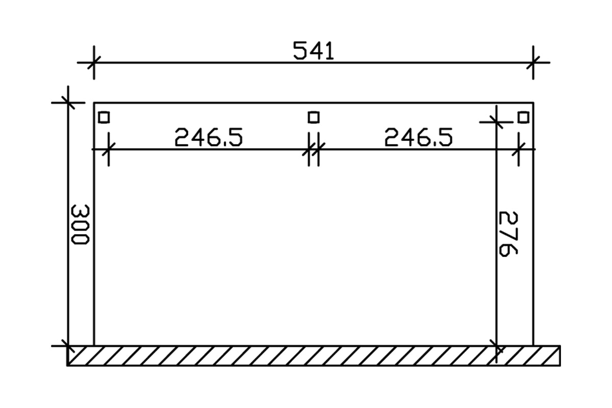 Skanholz Anlehncarport »Vogtland«, Leimholz-Nordisches Fichtenholz, 276 cm, weiß