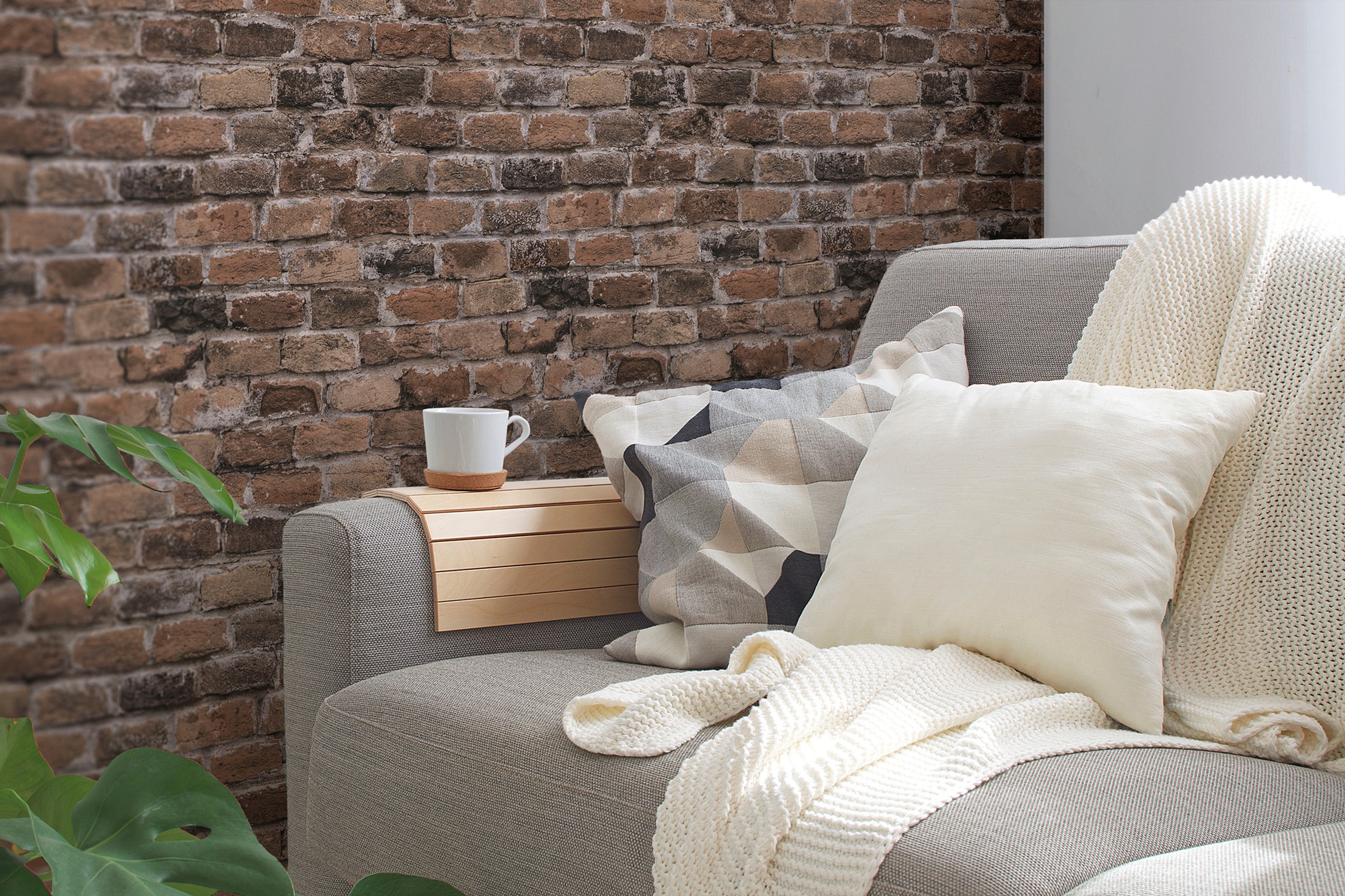 A.S. Création Vliestapete »Bricks & Stones Steinoptik« gemustert | matt | neutral leicht strukturiert Tapete Stein Tapeten Wohnzimmer Schlafzimmer Küche modern Design Optik