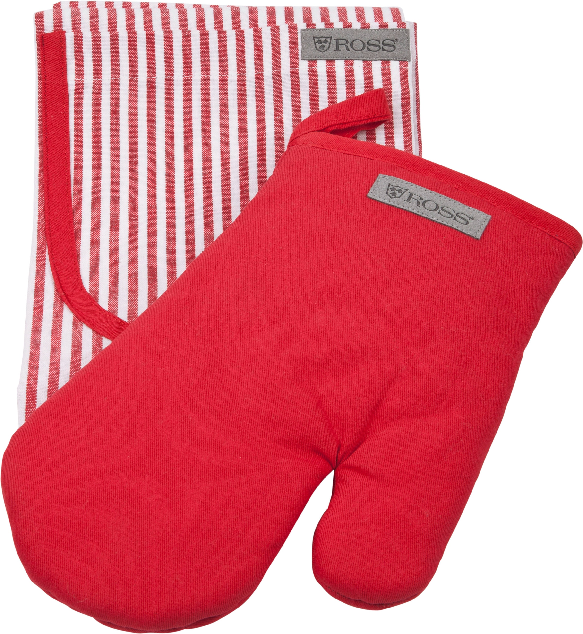 ROSS Grillhandschuhe "Exclusiv" inkl. Latzschürze, 100% Baumwolle günstig online kaufen
