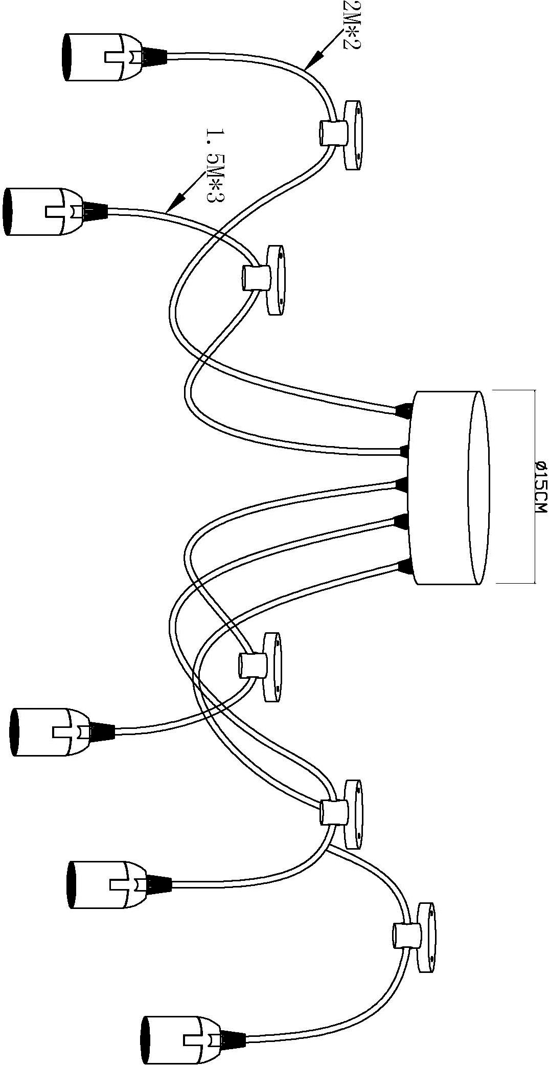 GLOBO LIGHTING Hängeleuchte »OLIVER«, Leuchtmittel E27 | ohne Leuchtmittel, Hängelampe/Pendelleuchte/Esszimmer/Wohnzimmer/Esstisch