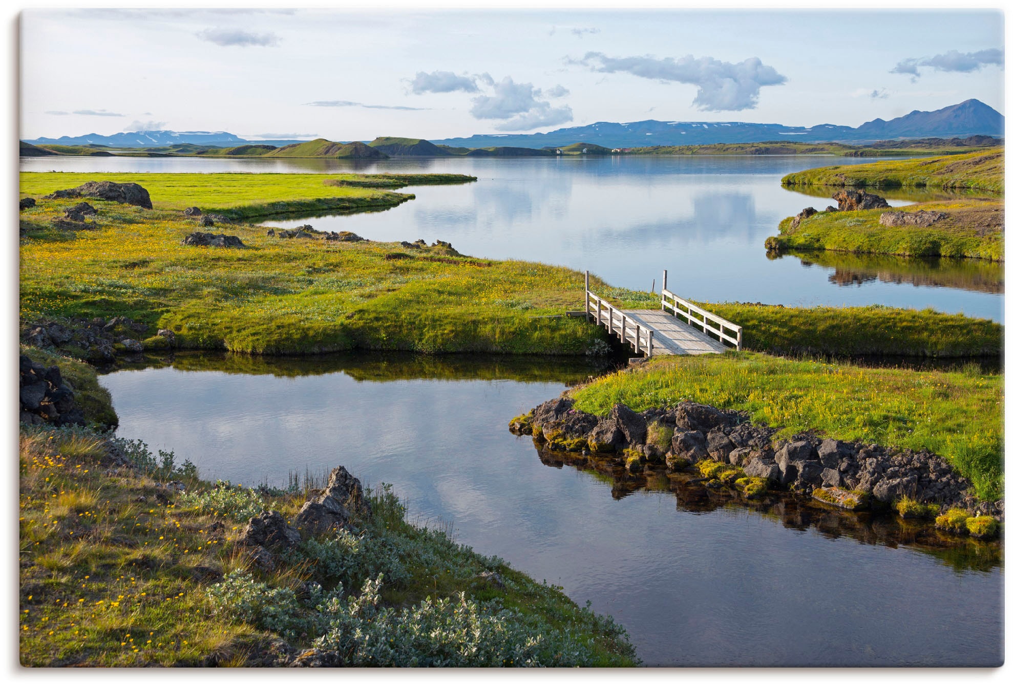 Artland Leinwandbild "Myvatn", Seebilder, (1 St.), auf Keilrahmen gespannt