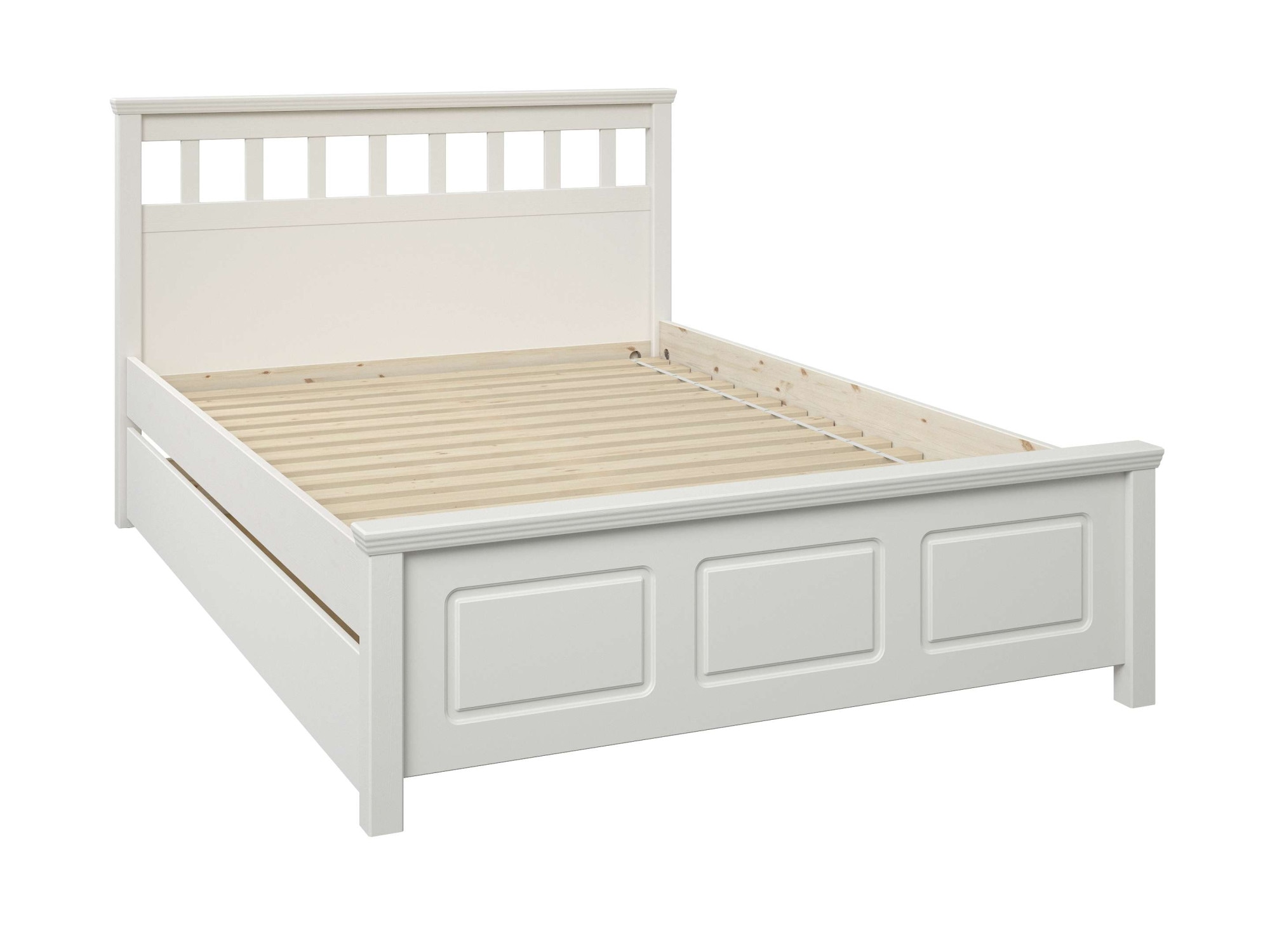 OTTO home Bett »Tillian, Bettgestell, Doppelbett, Bettkasten optional, Made in EU« B/T/H: 149,6/213,1/230,8 cm,  aus massiver Kiefer in Kombination mit MDF, FSC®, inklusive Lattnerost